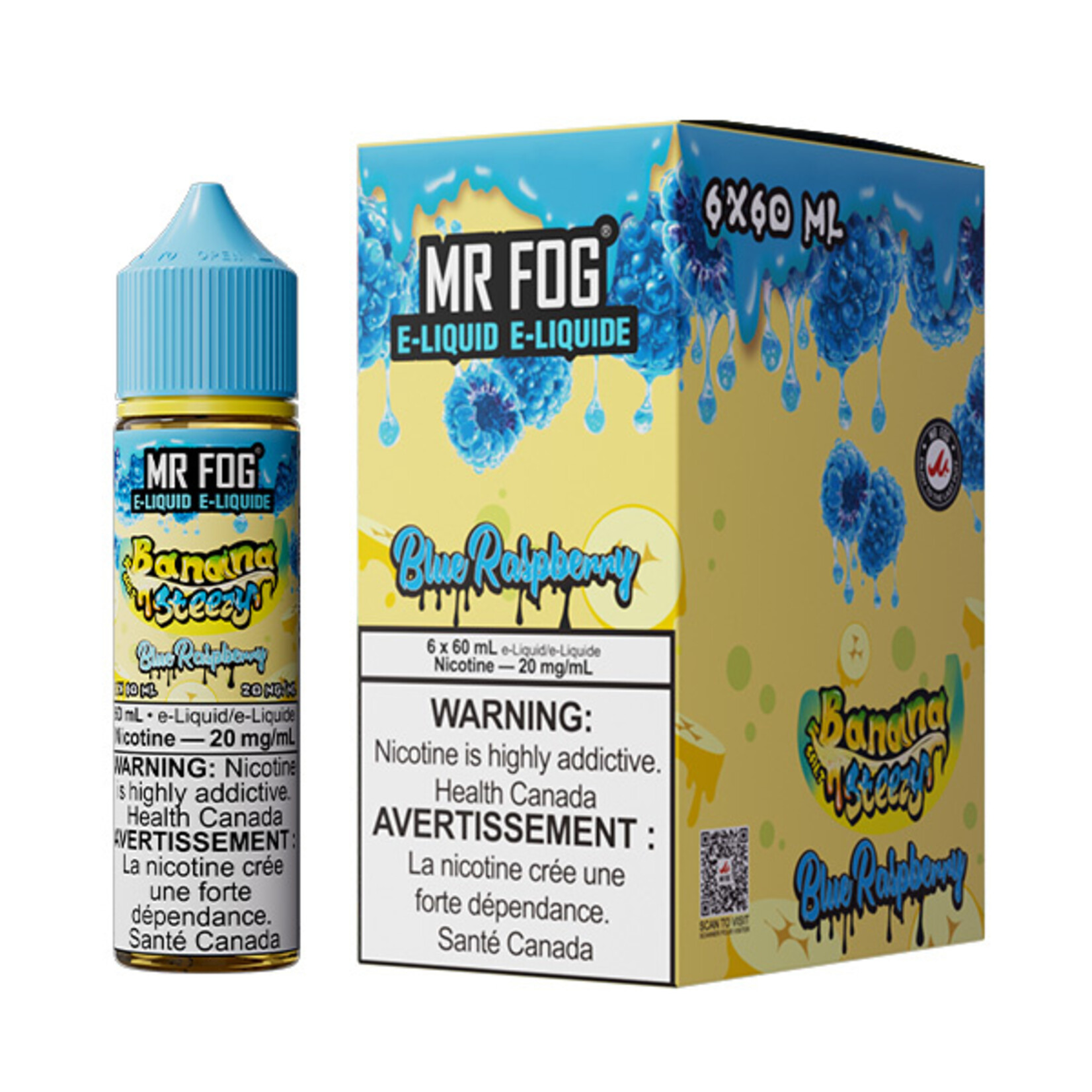 MR FOG MFENS03 - MR FOG Banana Steezy E-Liquid Blue Raspberry 60ML Salt