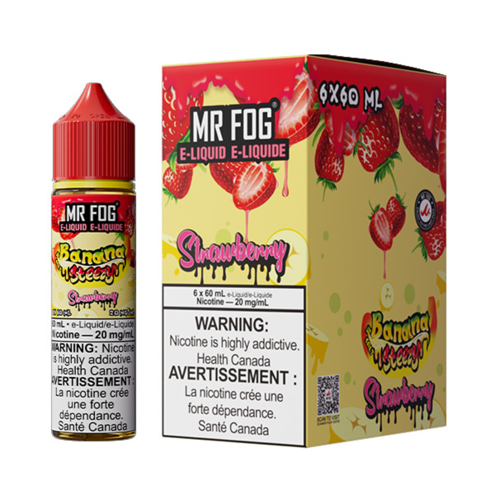 MR FOG MFENS02 - MR FOG Banana Steezy E-Liquid Strawberry 60ML Salt