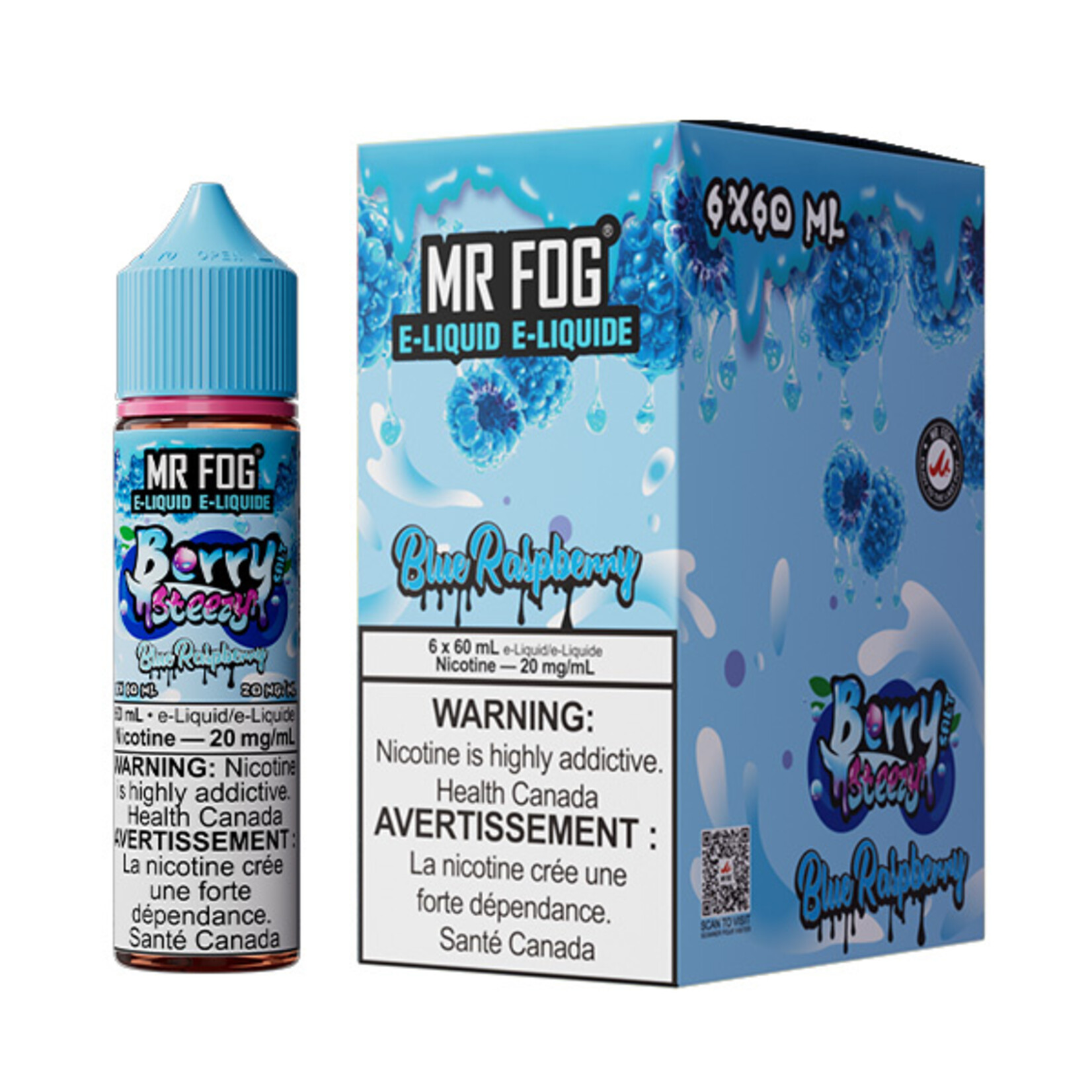 MR FOG MFEBS03 - MR FOG Berry Steezy E-Liquid Blue Raspberry 60ML Salt
