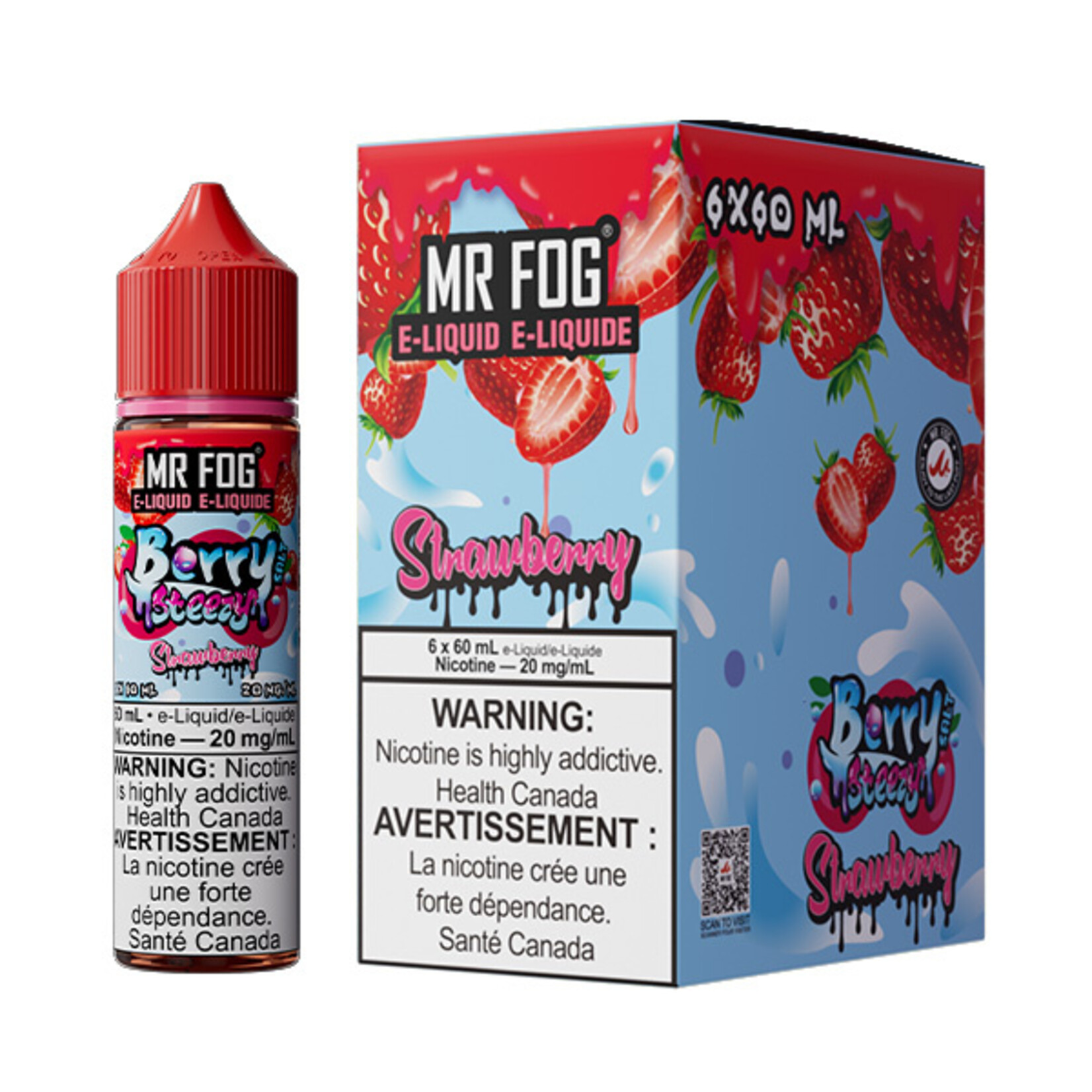 MR FOG MFEBS02 - MR FOG Berry Steezy E-Liquid Strawberry 60ML Salt