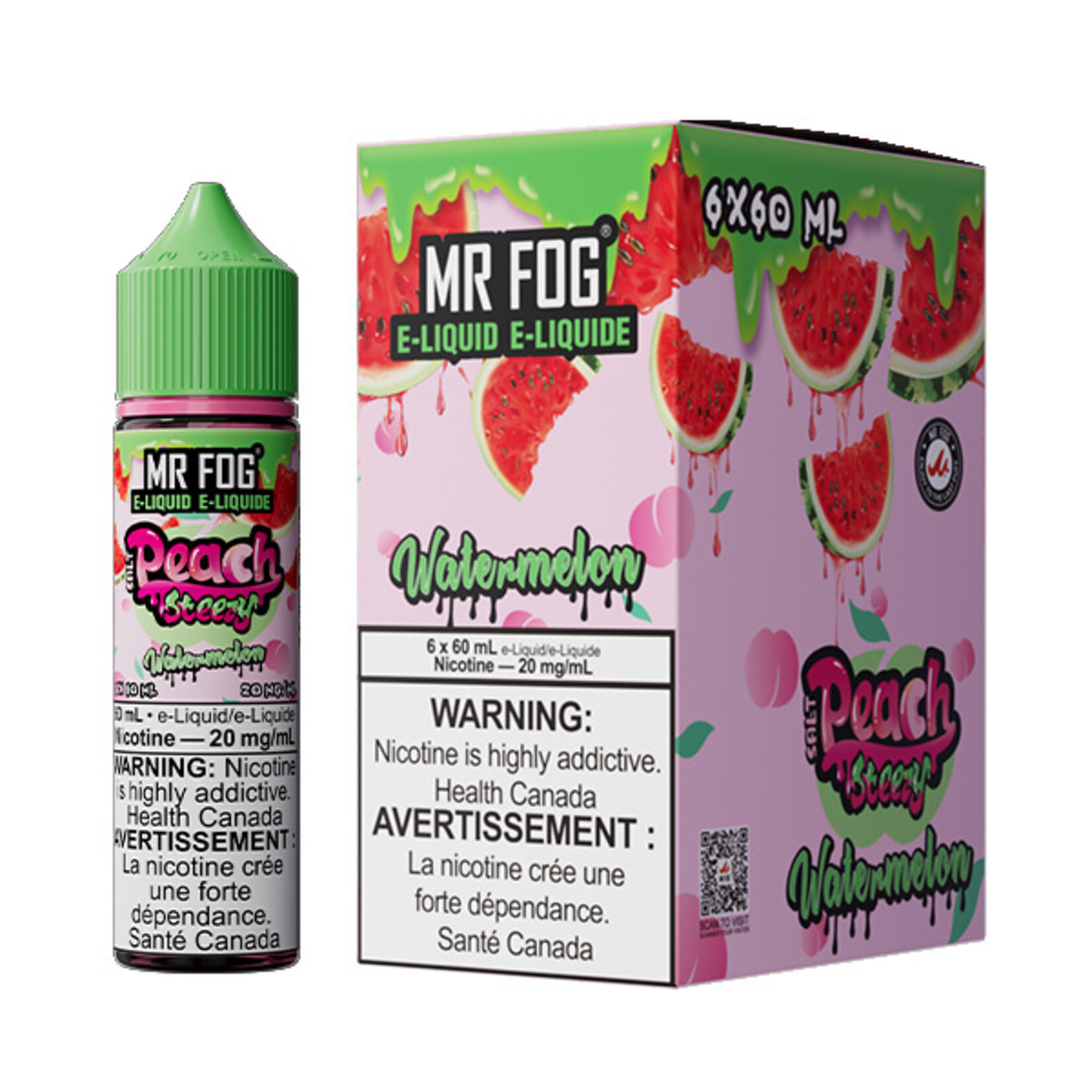 MR FOG MFEPS03 - MR FOG Peach Steezy E-Liquid Watermelon 60ML Salt