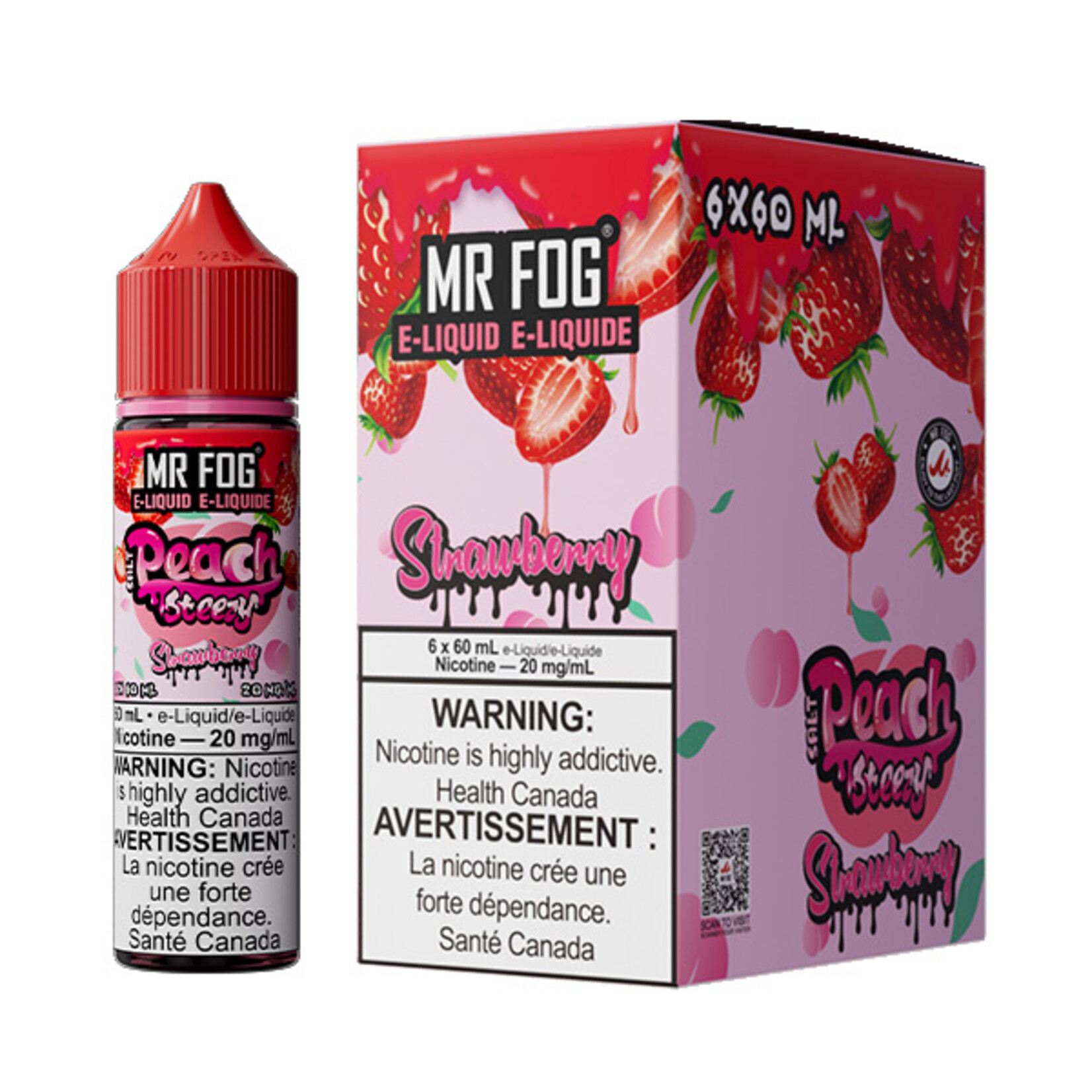 MR FOG MFEPS02 - MR FOG Peach Steezy E-Liquid Strawberry 60ML Salt
