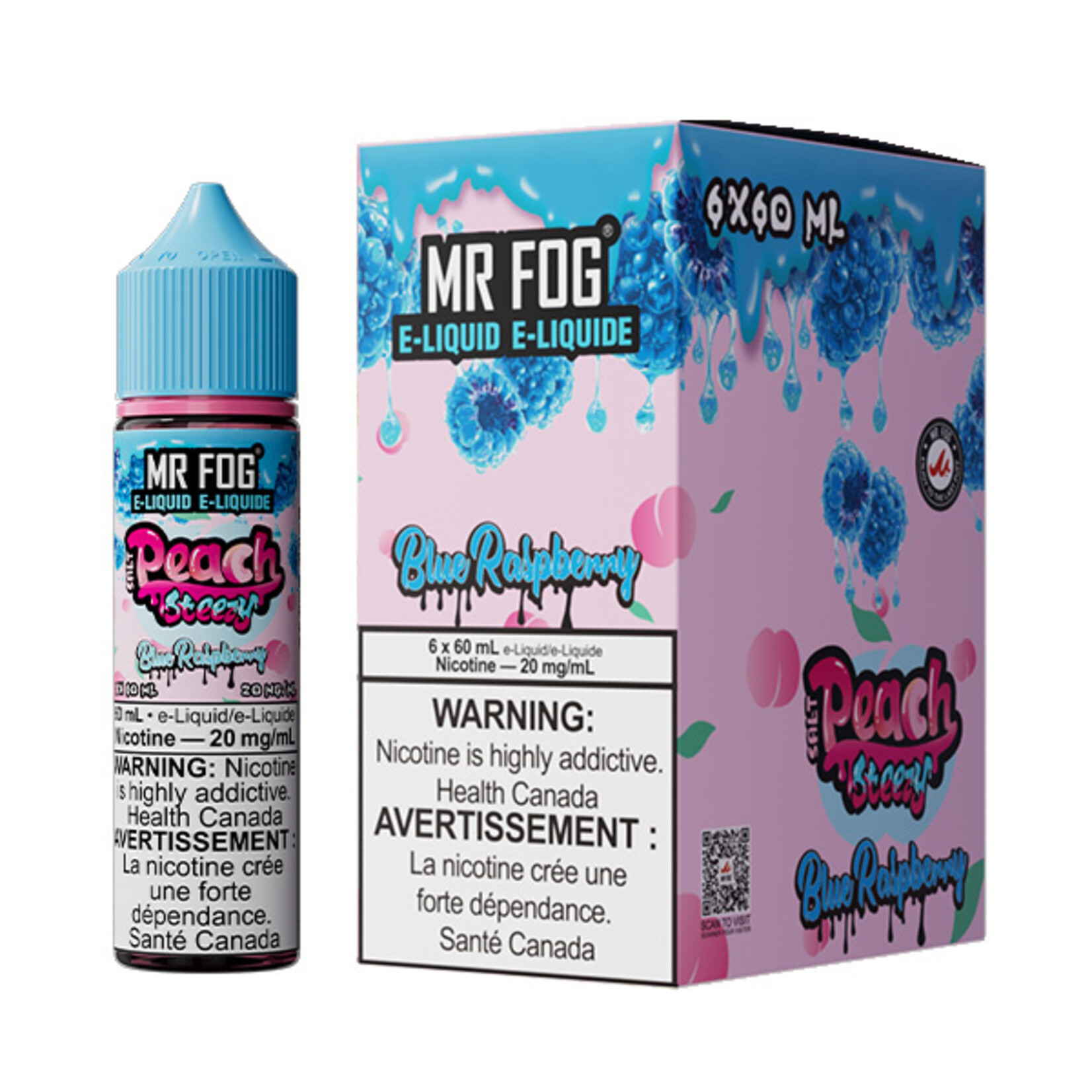 MR FOG MFEPS01 - MR FOG Peach Steezy E-Liquid Blue Raspberry 60ML Salt
