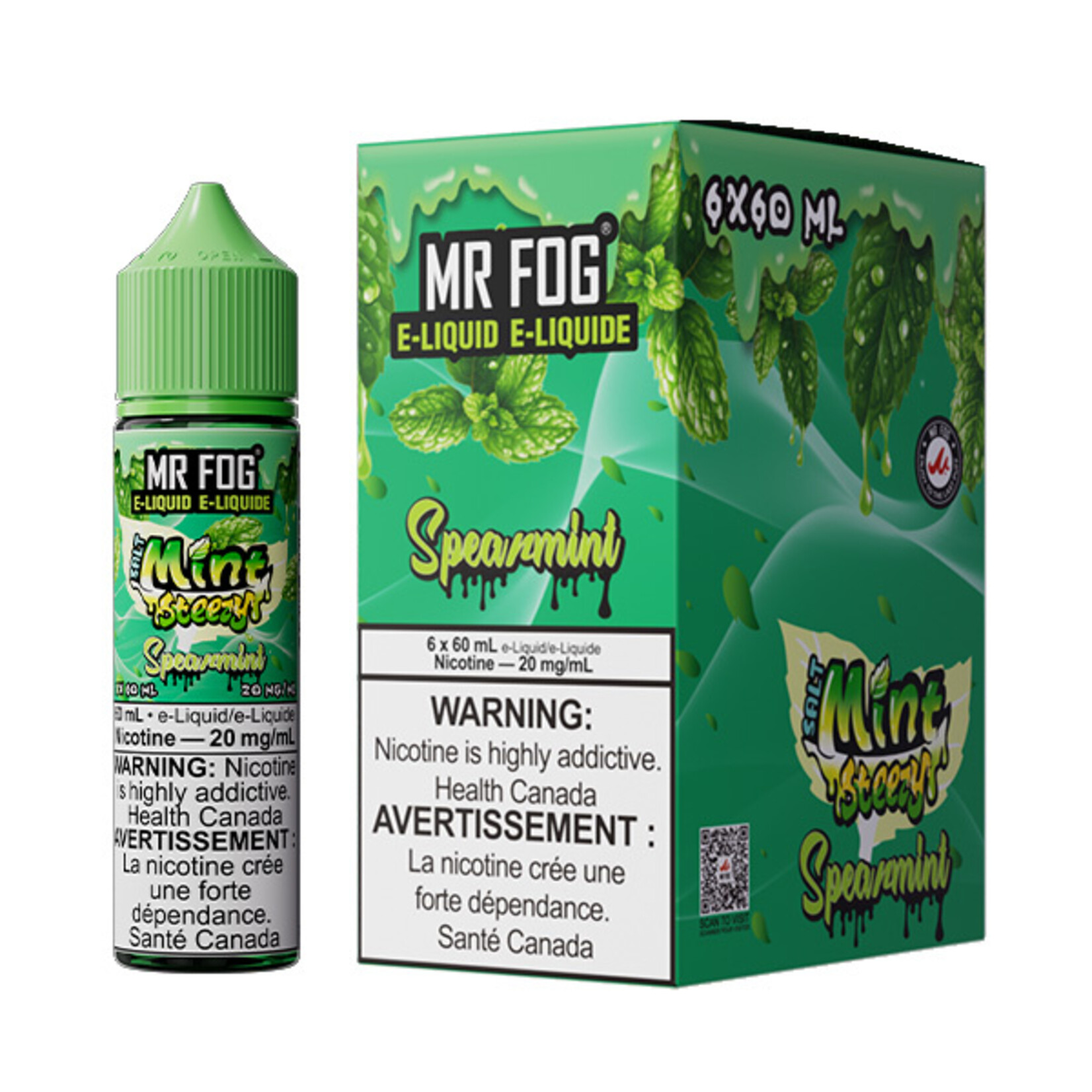 MR FOG MFEMS02 - MR FOG Mint Steezy E-Liquid Spearmint 60ML Salt