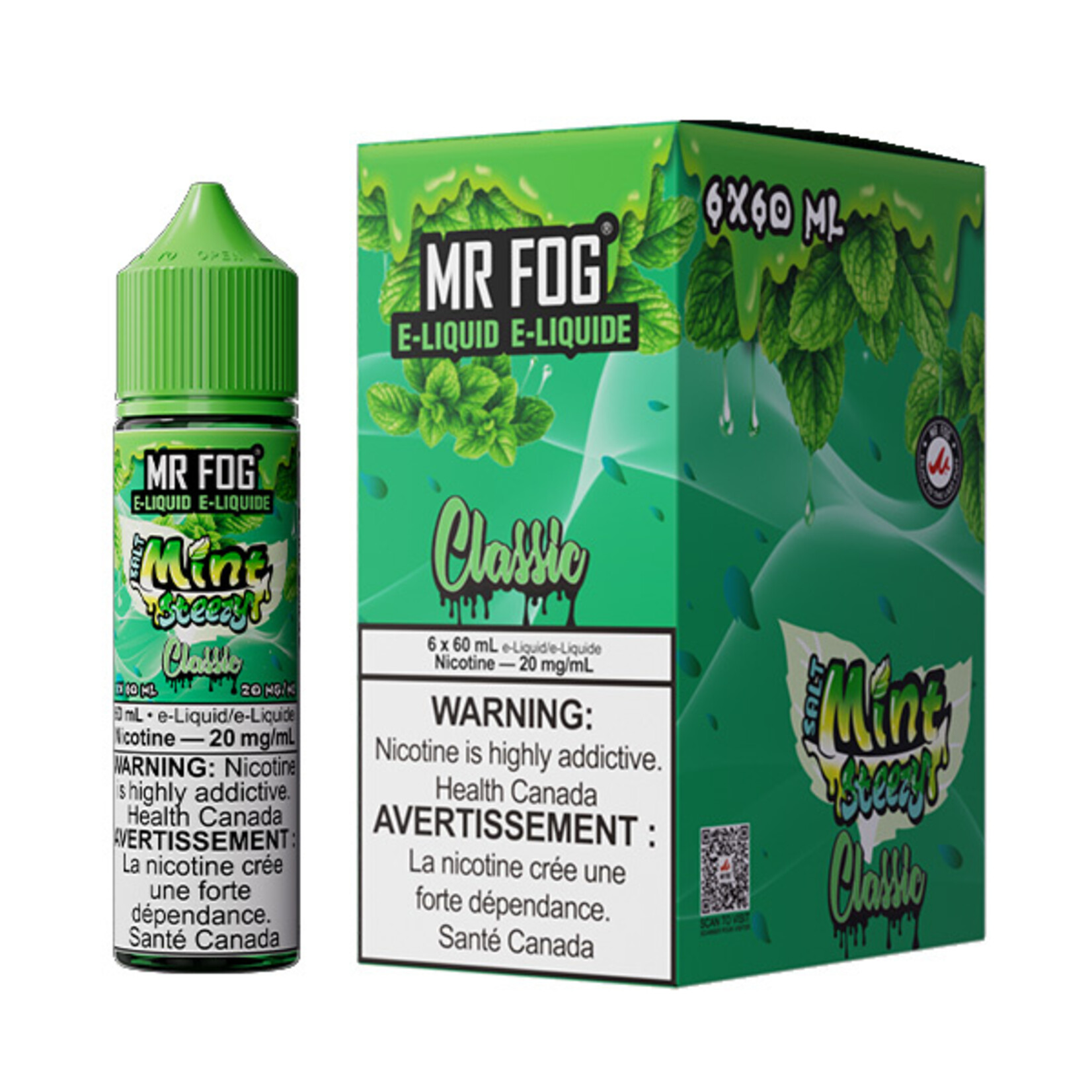 MR FOG MFEMS03 - MR FOG Mint Steezy E-Liquid Classic 60ML Salt