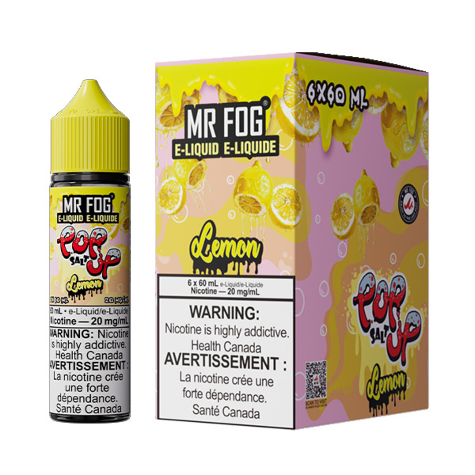 MR FOG MFEPU03 - MR FOG Popup E-Liquid Lemon 60ML Salt