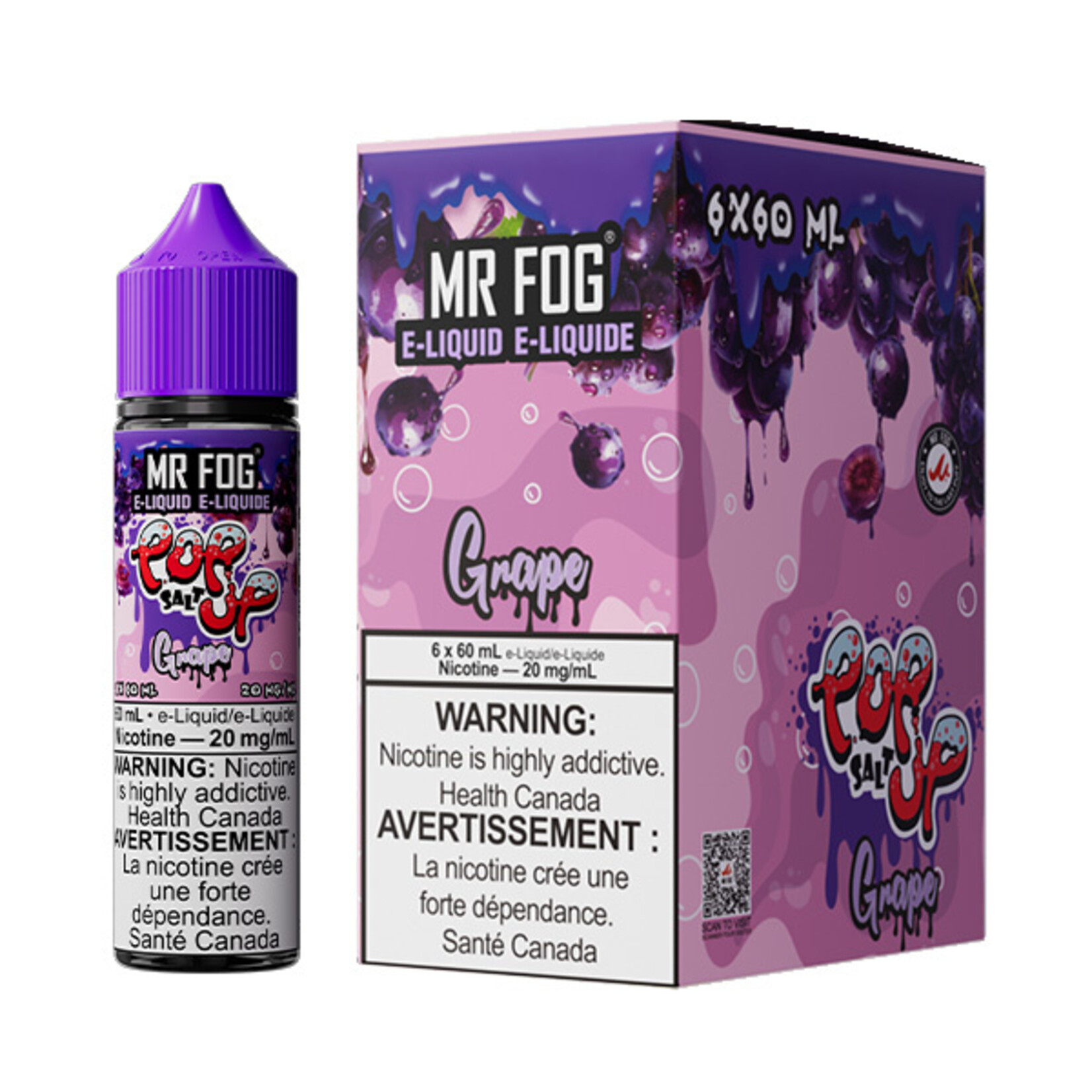 MR FOG MFEPU02 - MR FOG Popup E-Liquid Grape 60ML Salt