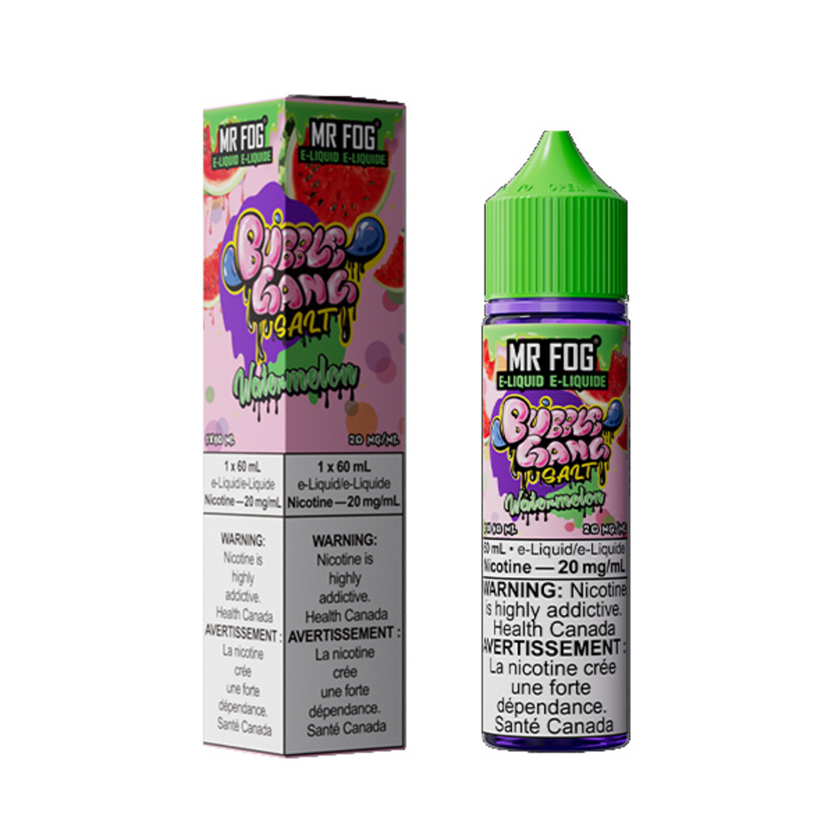 MR FOG MFEBG03 - MR FOG Bubble Gang E-Liquid Watermelon 60ML Salt