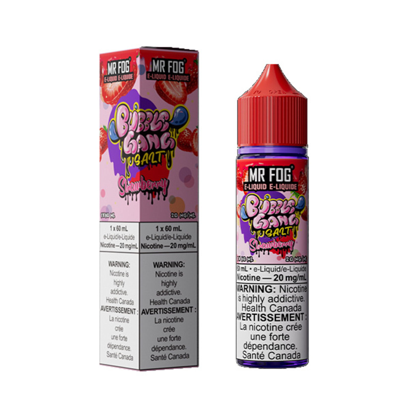MR FOG MFEBG02 - MR FOG Bubble Gang E-Liquid Strawberry 60ML Salt