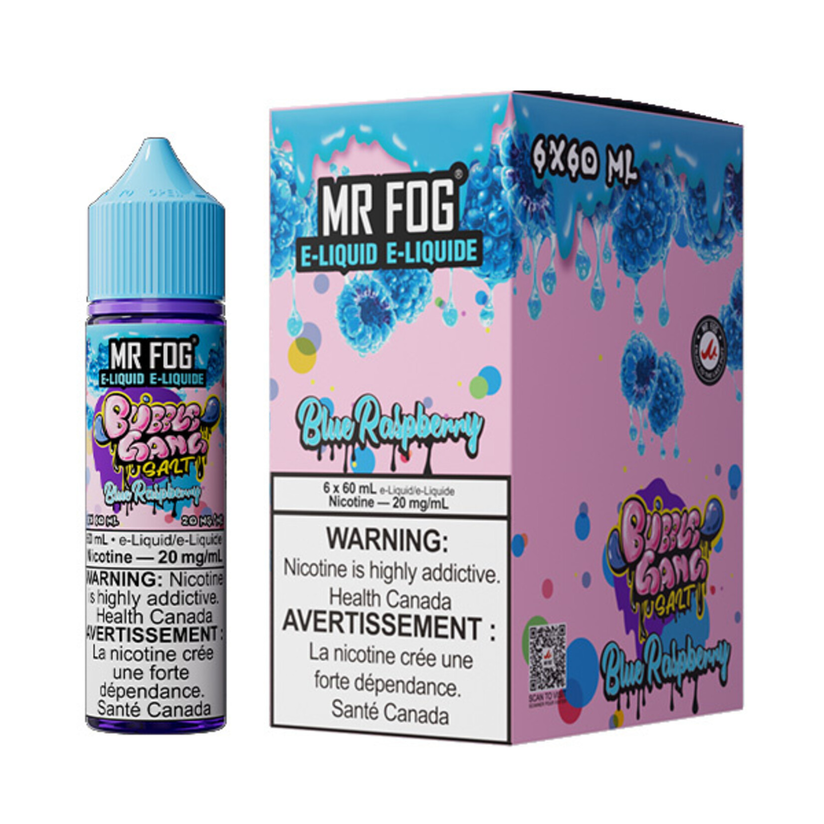 MR FOG MFEBG01 - MR FOG Bubble Gang E-Liquid Blue Raspberry 60ML Salt