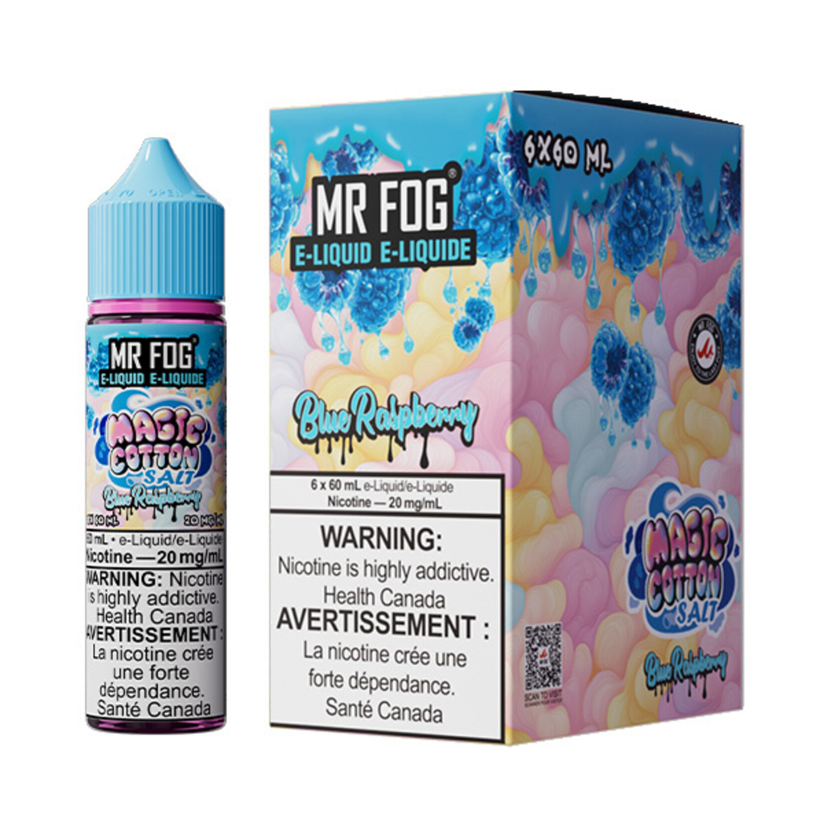 MR FOG MFEMC04 - MR FOG Magic Cotton E-Liquid Blue Raspberry 60ML Freebase