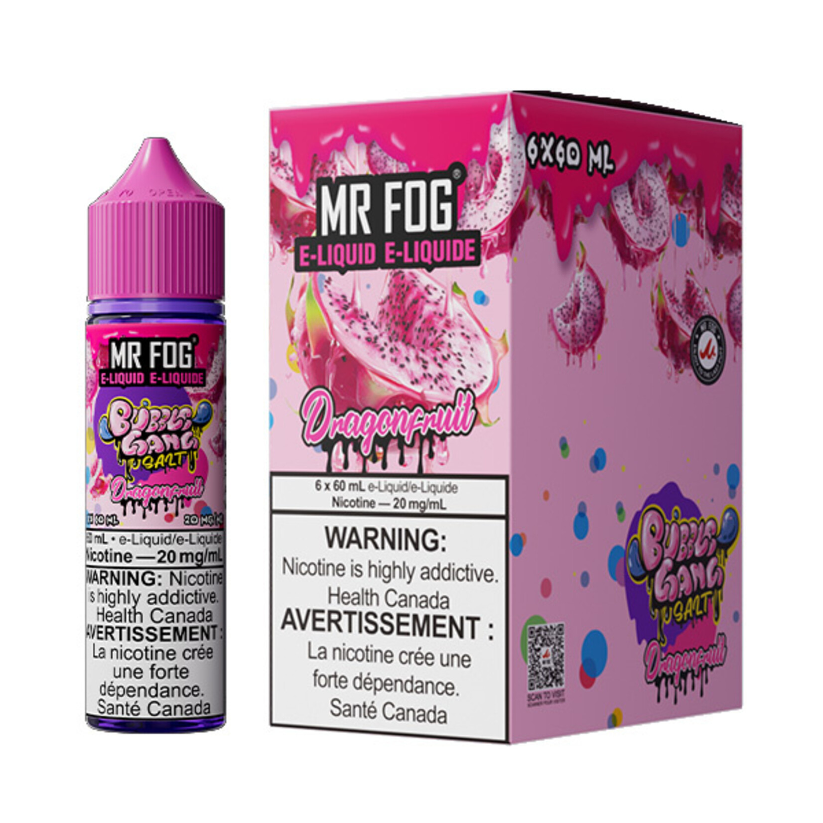 MR FOG MFEBG07 - MR FOG Bubble Gang E-Liquid Dragonfruit 60ML Freebase