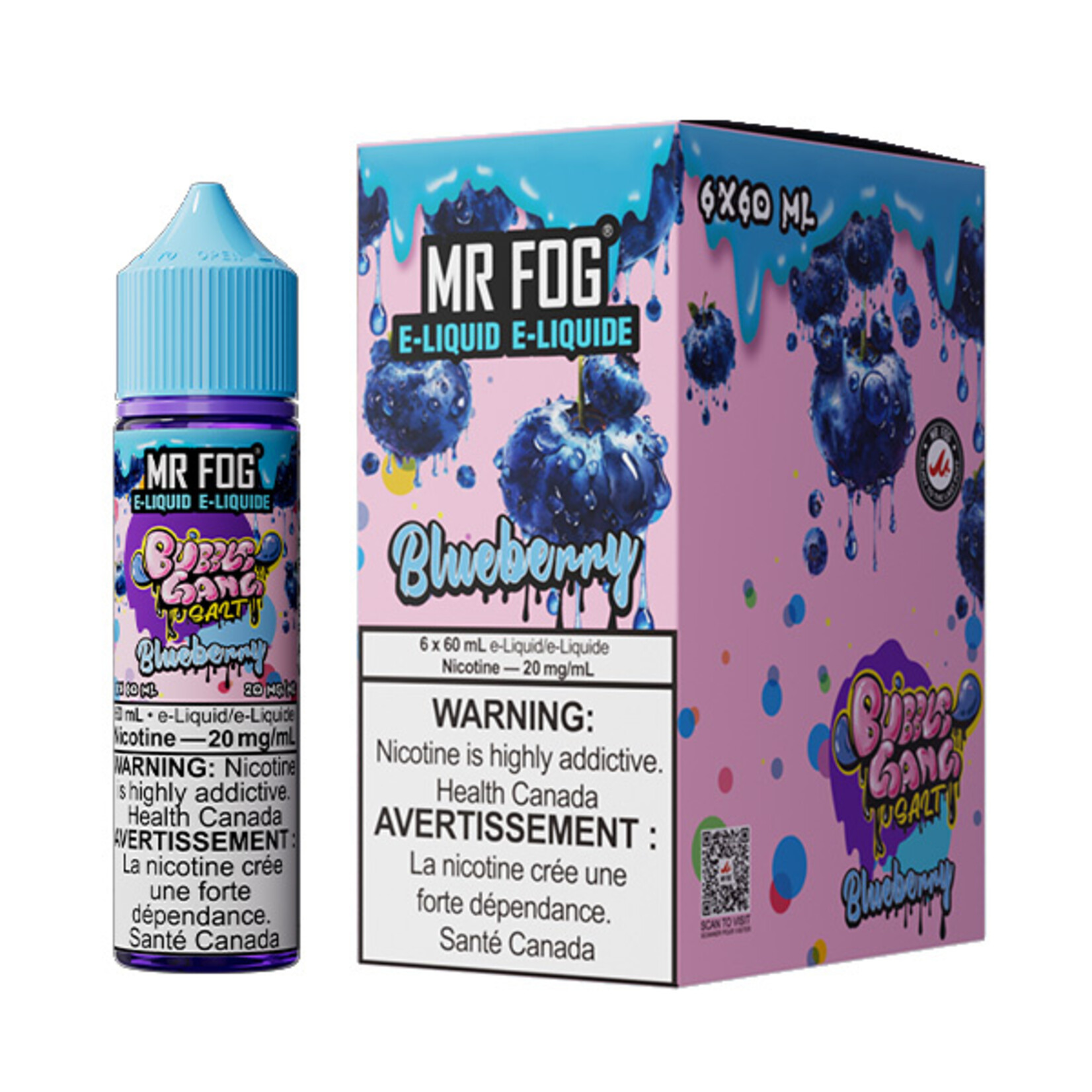 MR FOG MFEBG05 - MR FOG Bubble Gang E-Liquid Blueberry 60ML Freebase