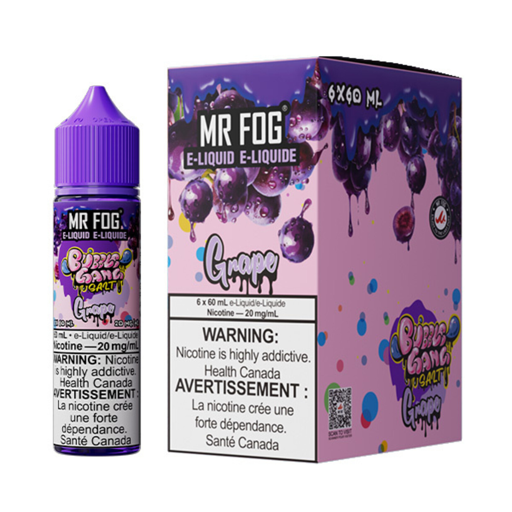 MR FOG MFEBG04 - MR FOG Bubble Gang E-Liquid Grape 60ML Freebase