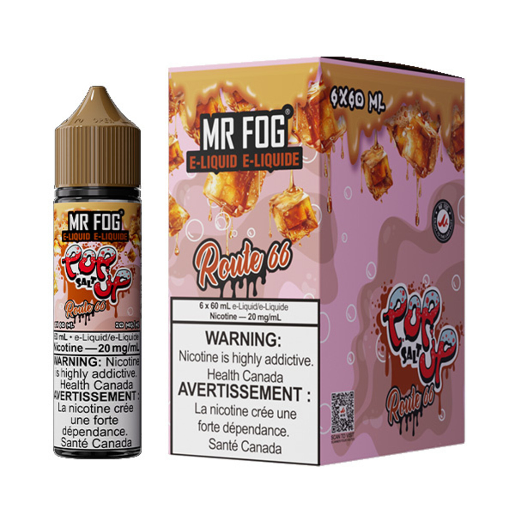 MR FOG MFEPU07 - MR FOG Popup E-Liquid Route 66 60ML Salt
