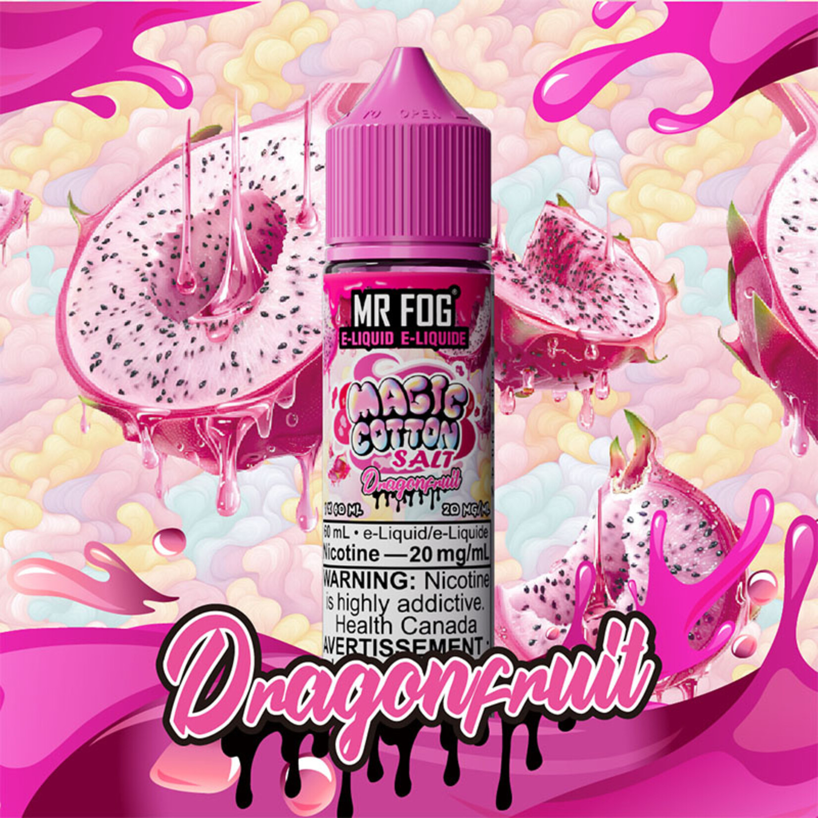 MR FOG MFEMC07 - MR FOG Magic Cotton E-Liquid Dragonfruit 60ML Salt