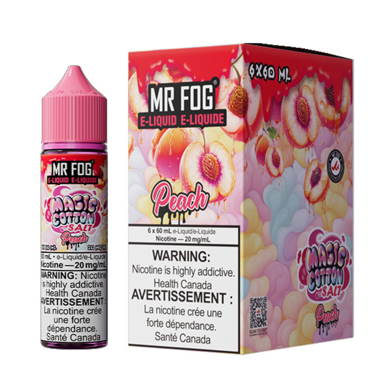 MR FOG MFEMC06 - MR FOG Magic Cotton E-Liquid Peach 60ML Salt