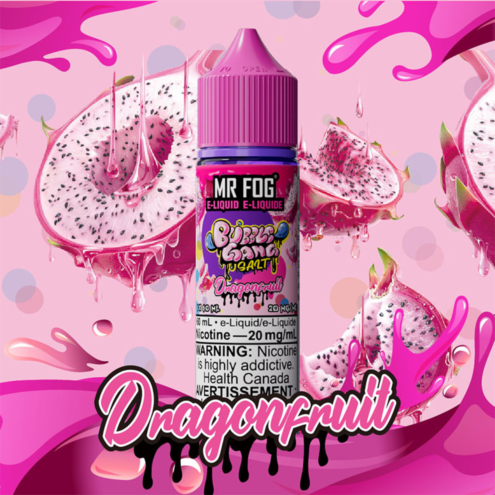 MR FOG MFEBG07 - MR FOG Bubble Gang E-Liquid Dragonfruit 60ML Salt