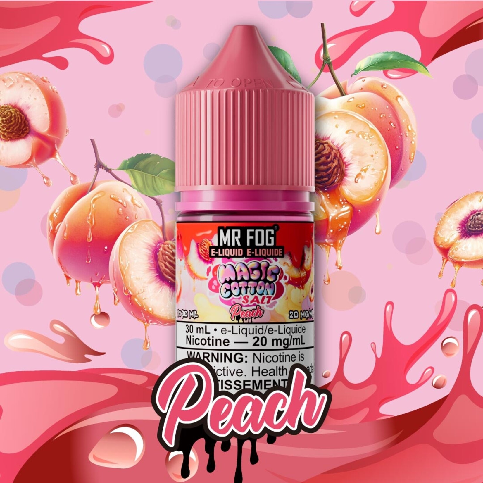MR FOG MFEMC06 - MR FOG Magic Cotton E-Liquid Peach 30ML Salt