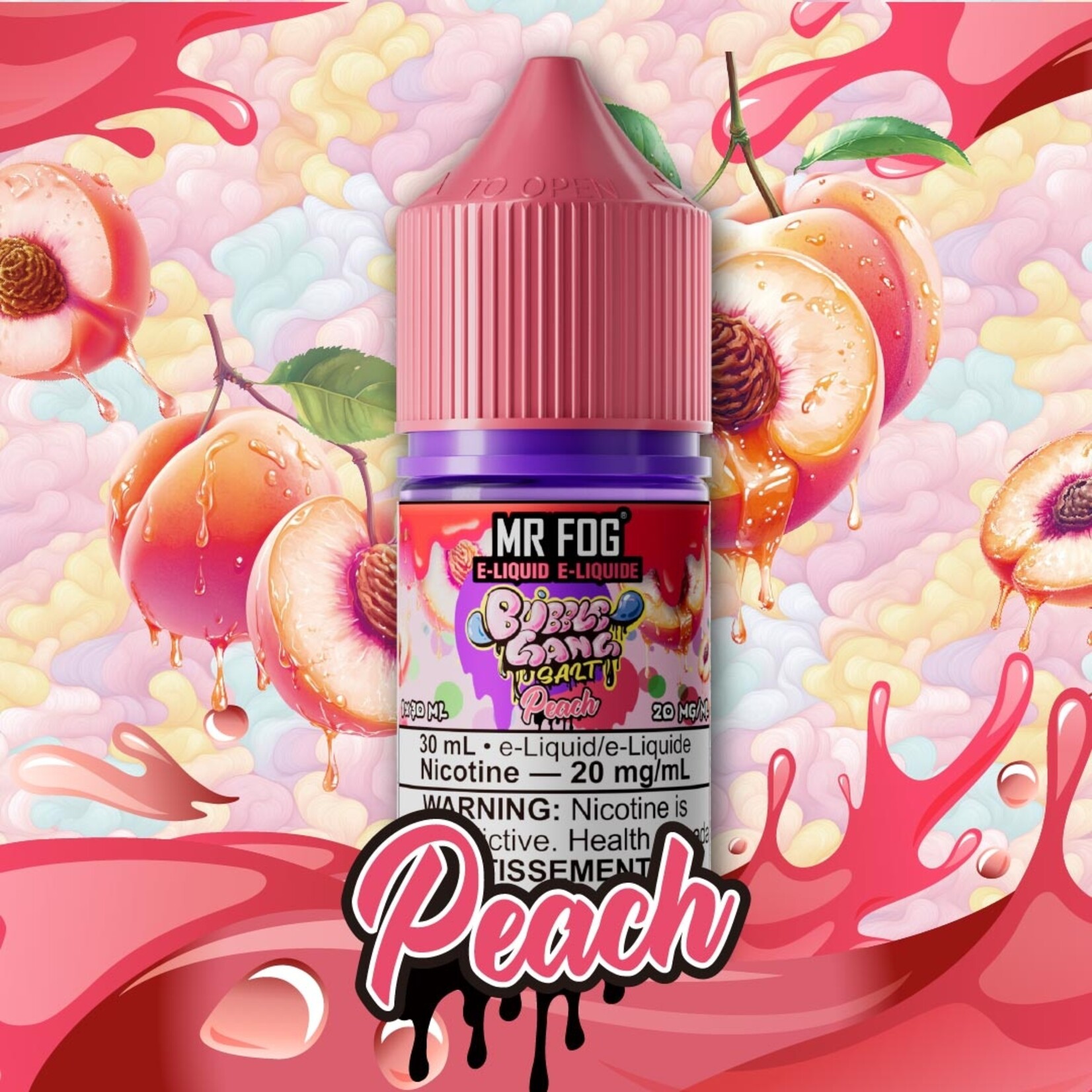 MR FOG MFEBG06 - MR FOG Bubble Gang E-Liquid Peach 30ML Salt