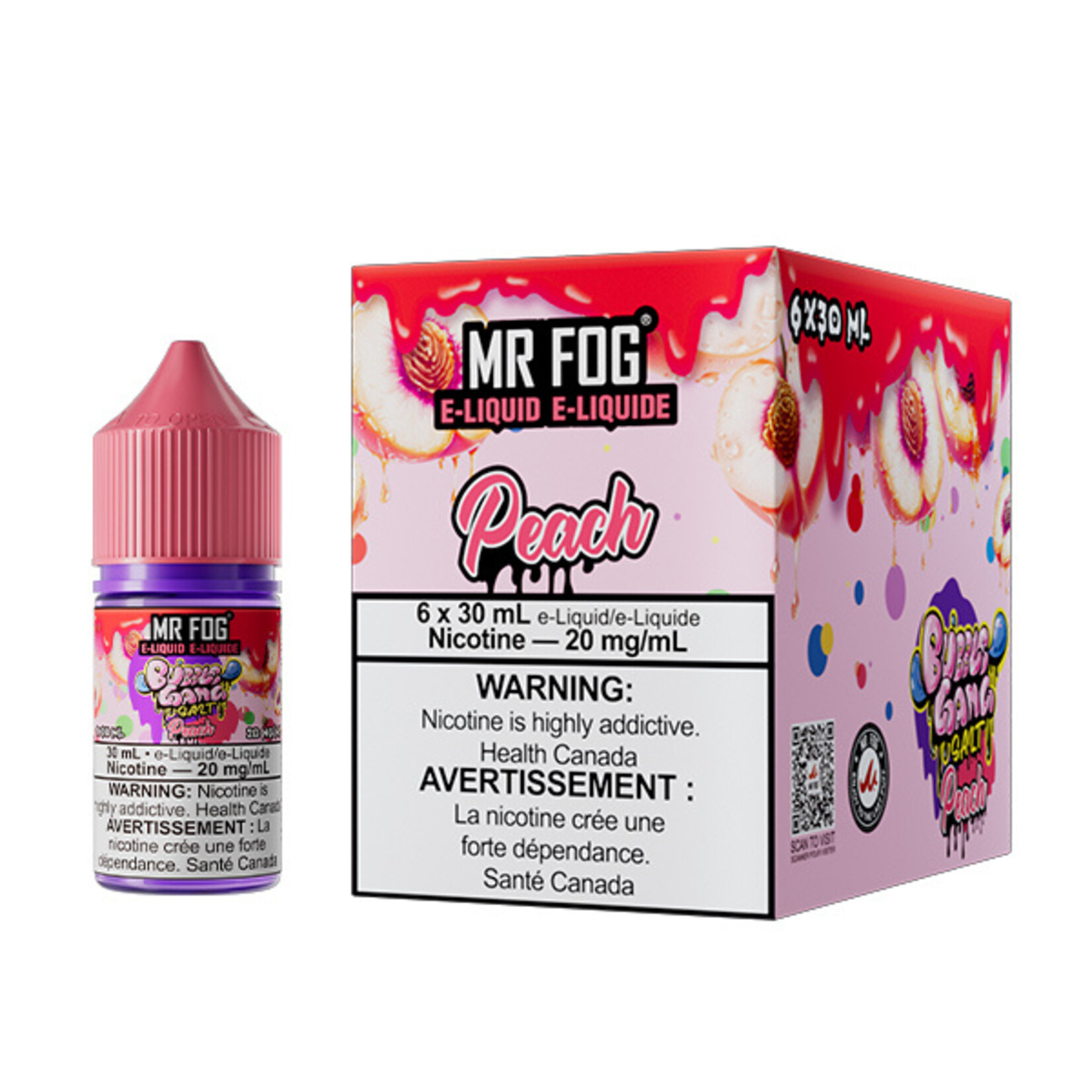 MR FOG MFEBG06 - MR FOG Bubble Gang E-Liquid Peach 30ML Salt