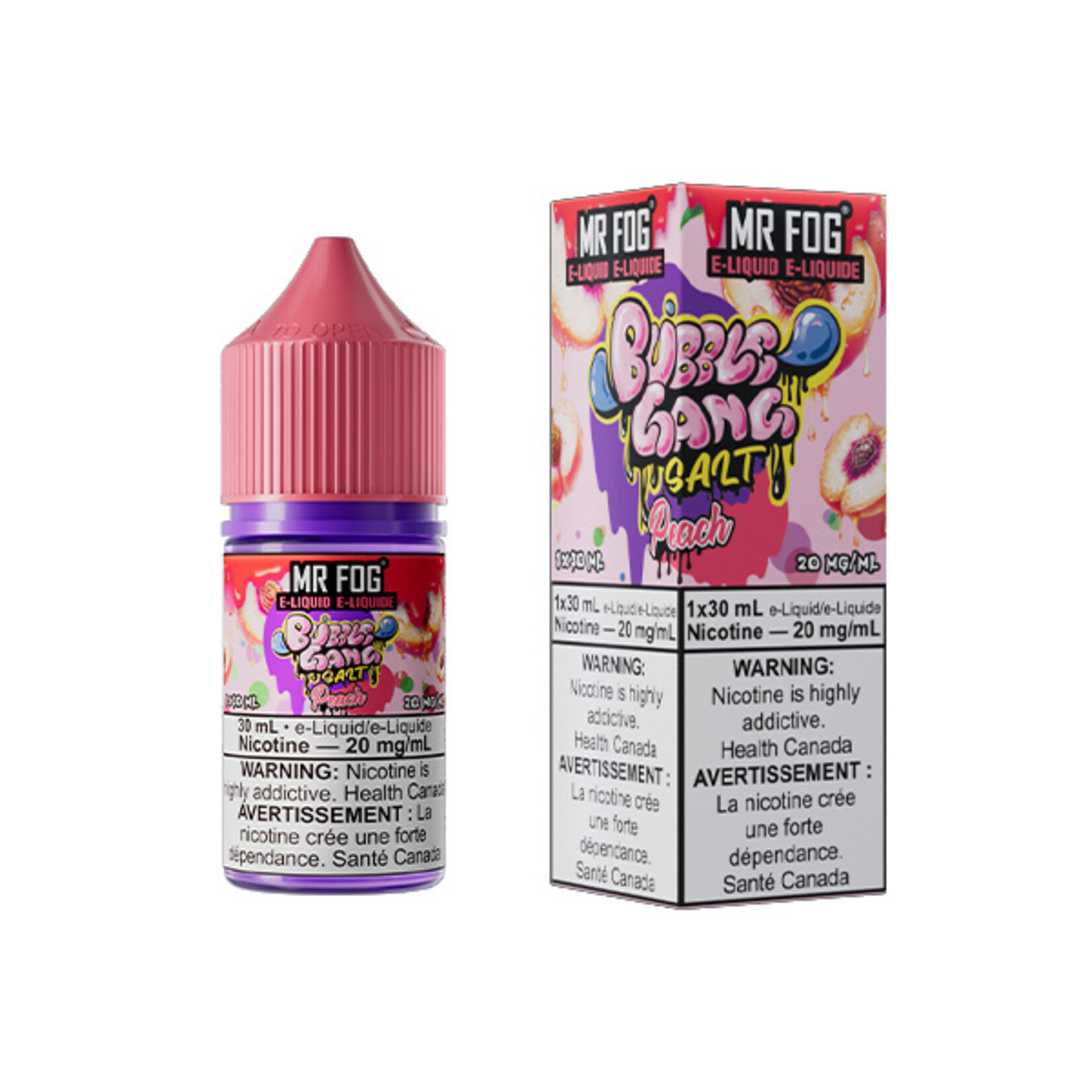 MR FOG MFEBG06 - MR FOG Bubble Gang E-Liquid Peach 30ML Salt