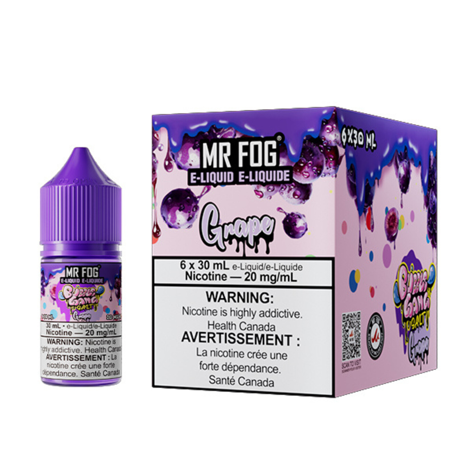 MR FOG MFEBG04 - MR FOG Bubble Gang E-Liquid Grape 30ML Salt