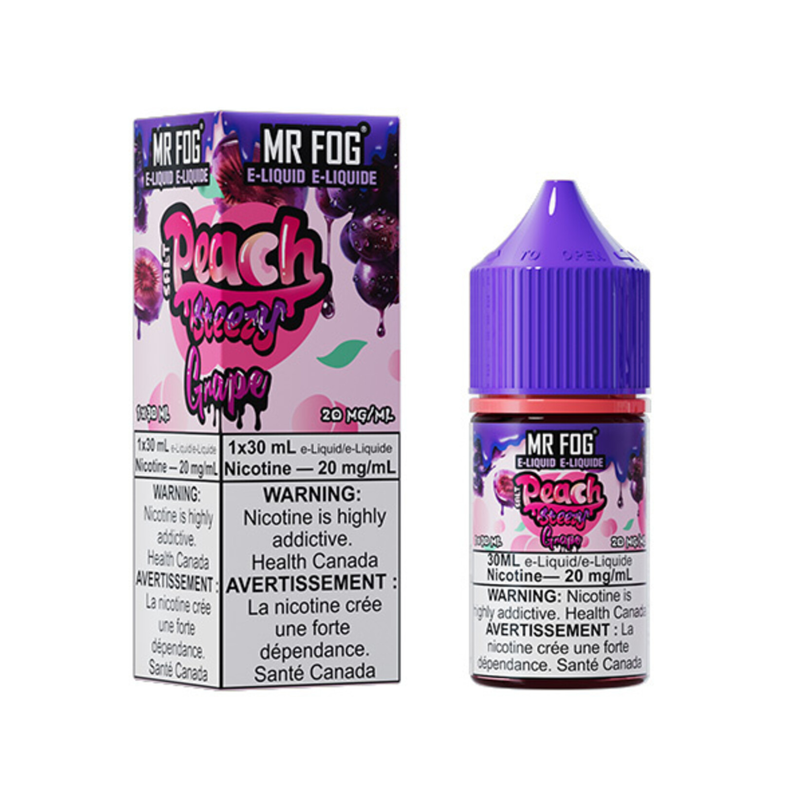 MR FOG MFEPS04 - MR FOG Peach Steezy E-Liquid Grape 30ML Salt