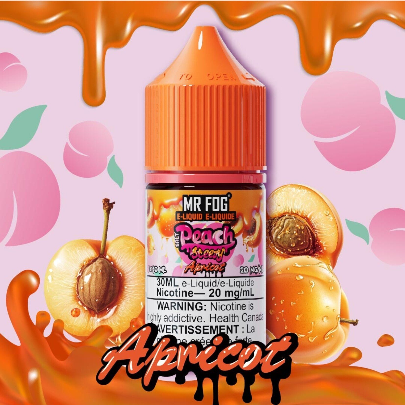 MR FOG MFEPS06 - MR FOG Peach Steezy E-Liquid Apricot 30ML Salt