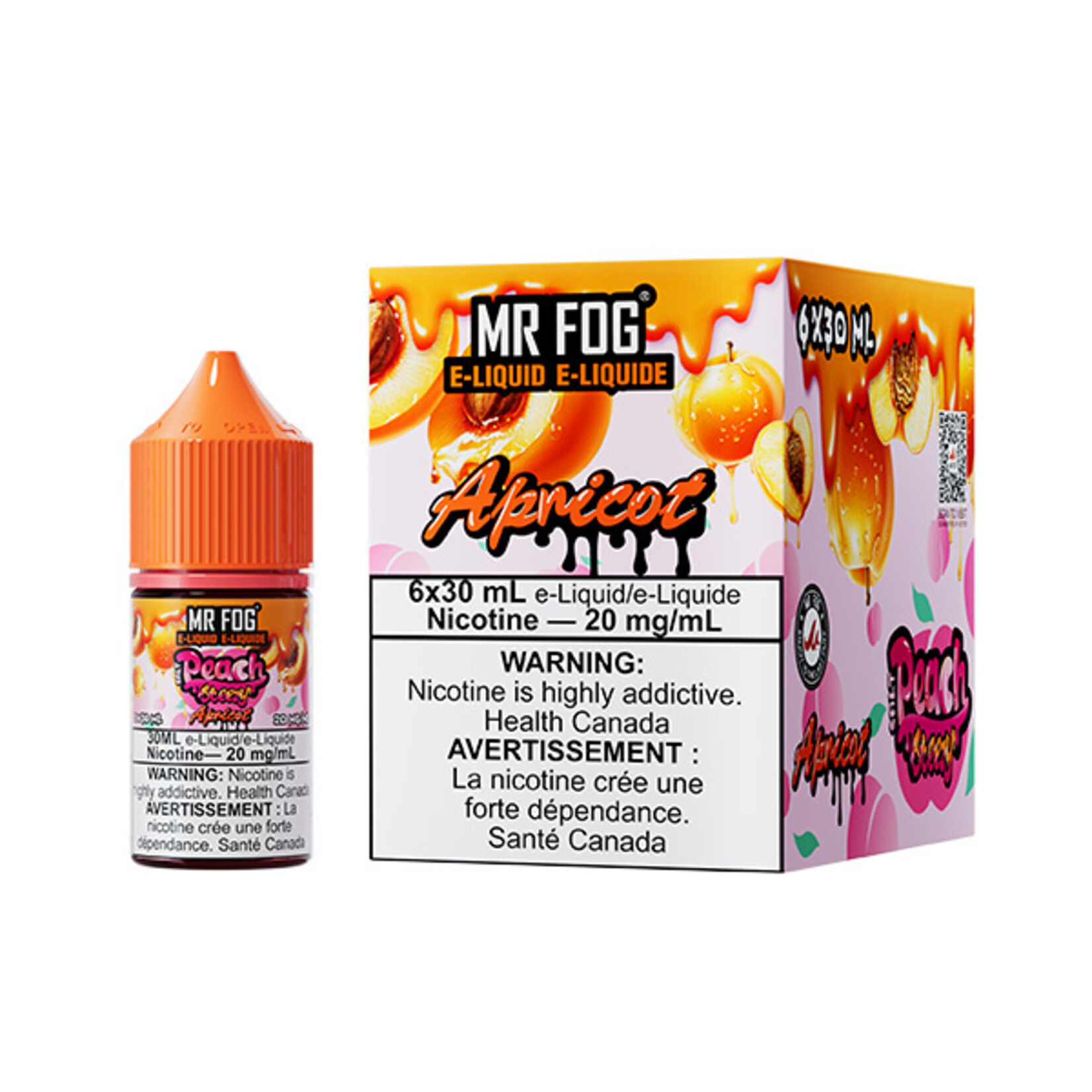 MR FOG MFEPS06 - MR FOG Peach Steezy E-Liquid Apricot 30ML Salt
