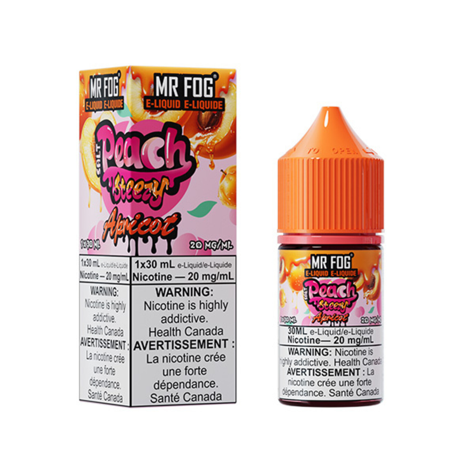 MR FOG MFEPS06 - MR FOG Peach Steezy E-Liquid Apricot 30ML Salt