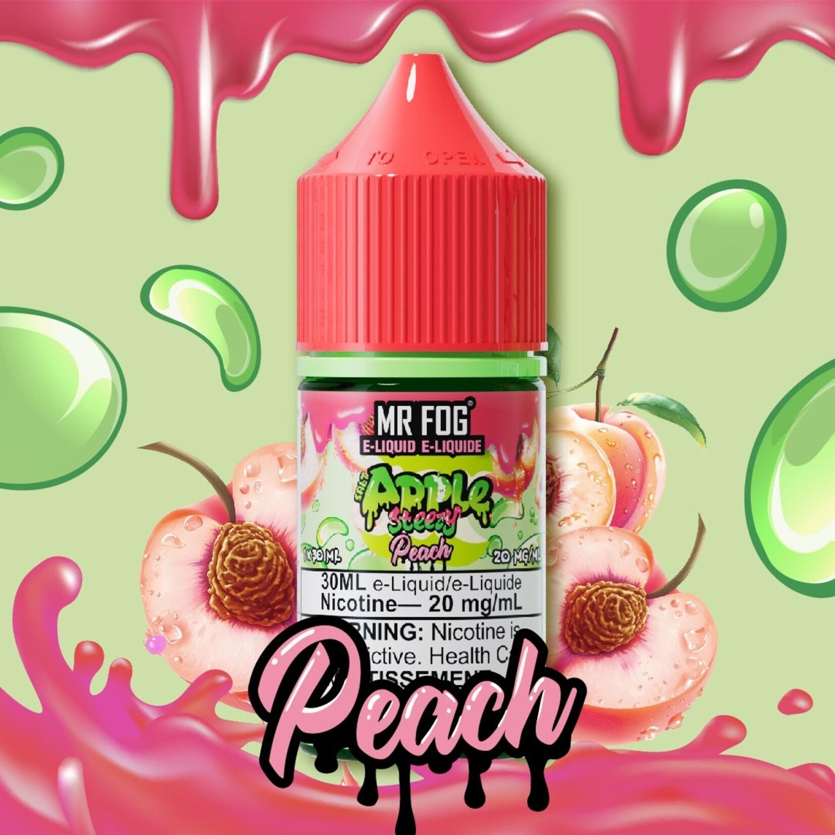 MR FOG MFEAS05 - MR FOG Apple Steezy E-Liquid Peach 30ML Salt