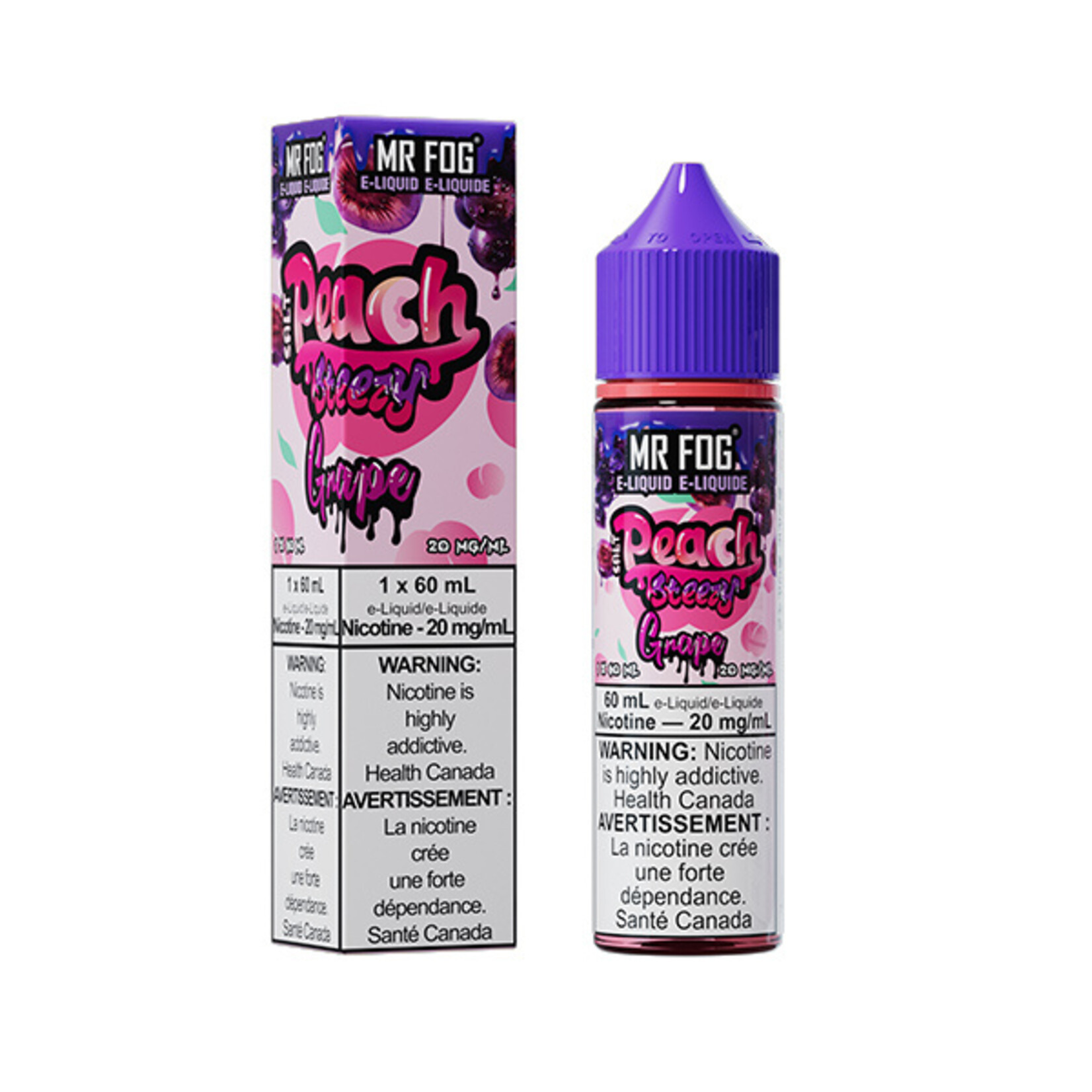 MR FOG MFEPS04 - MR FOG Peach Steezy E-Liquid Grape 60ML Salt