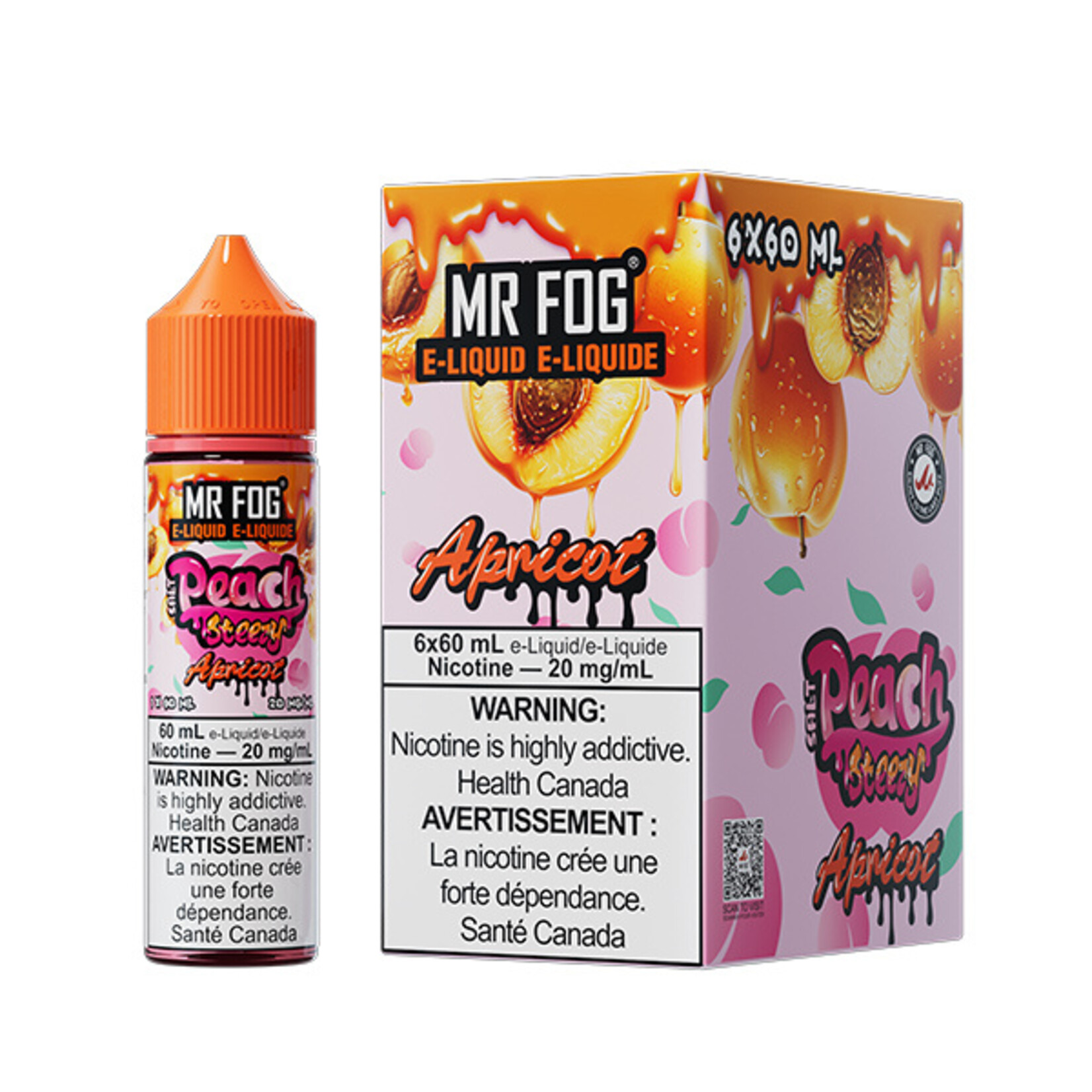 MR FOG MFEPS06 - MR FOG Peach Steezy E-Liquid Apricot 60ML Salt