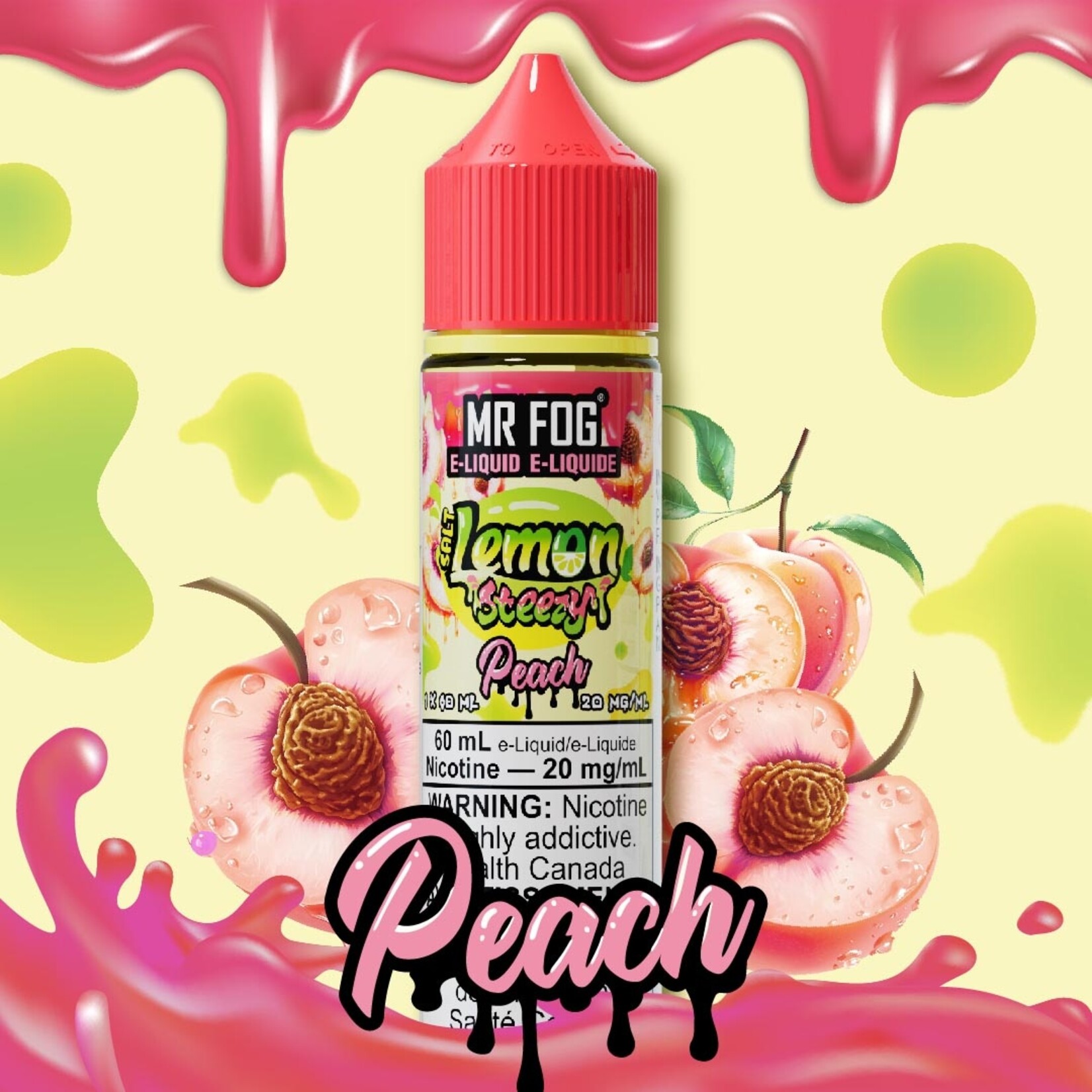 MR FOG MFELS04 - MR FOG Lemon Steezy E-Liquid Peach 60ML Salt