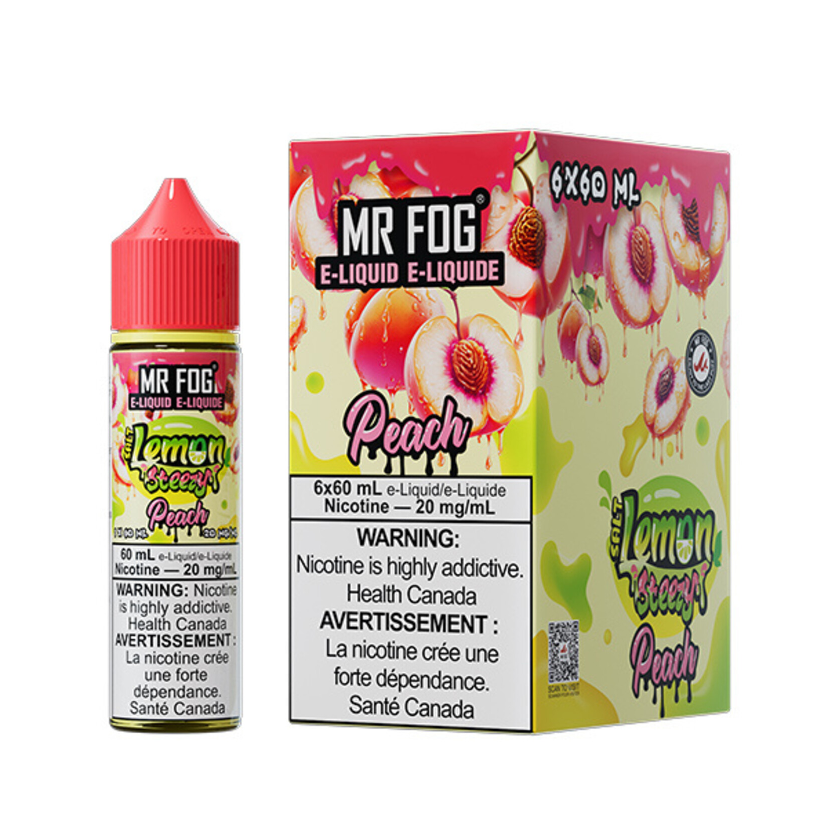 MR FOG MFELS04 - MR FOG Lemon Steezy E-Liquid Peach 60ML Salt