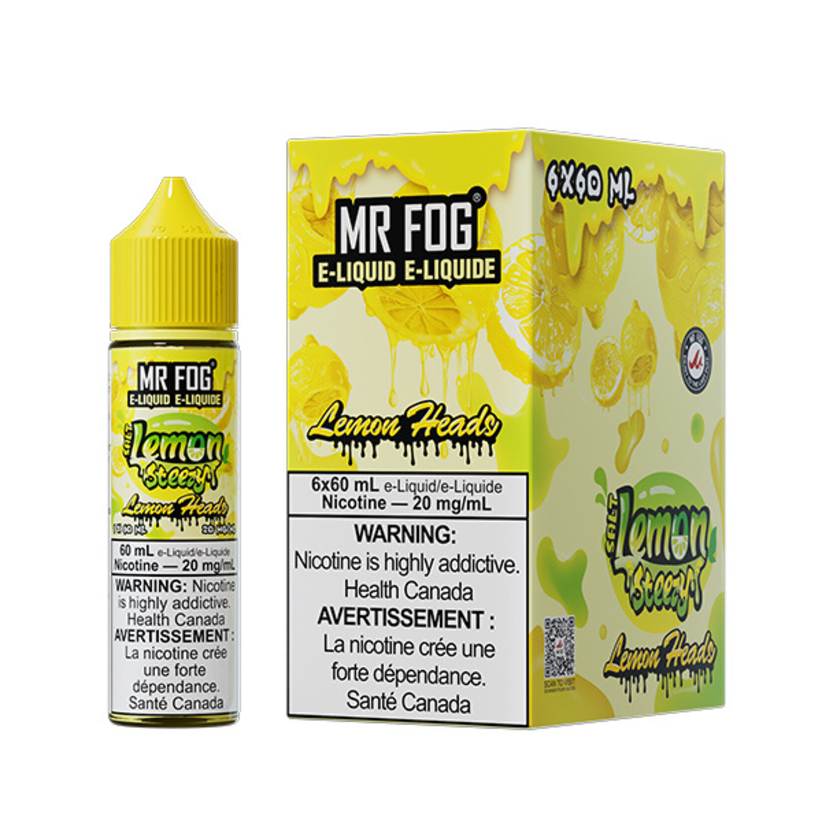 MR FOG MFELS06 - MR FOG Lemon Steezy E-Liquid Lemon Heads 60ML Salt