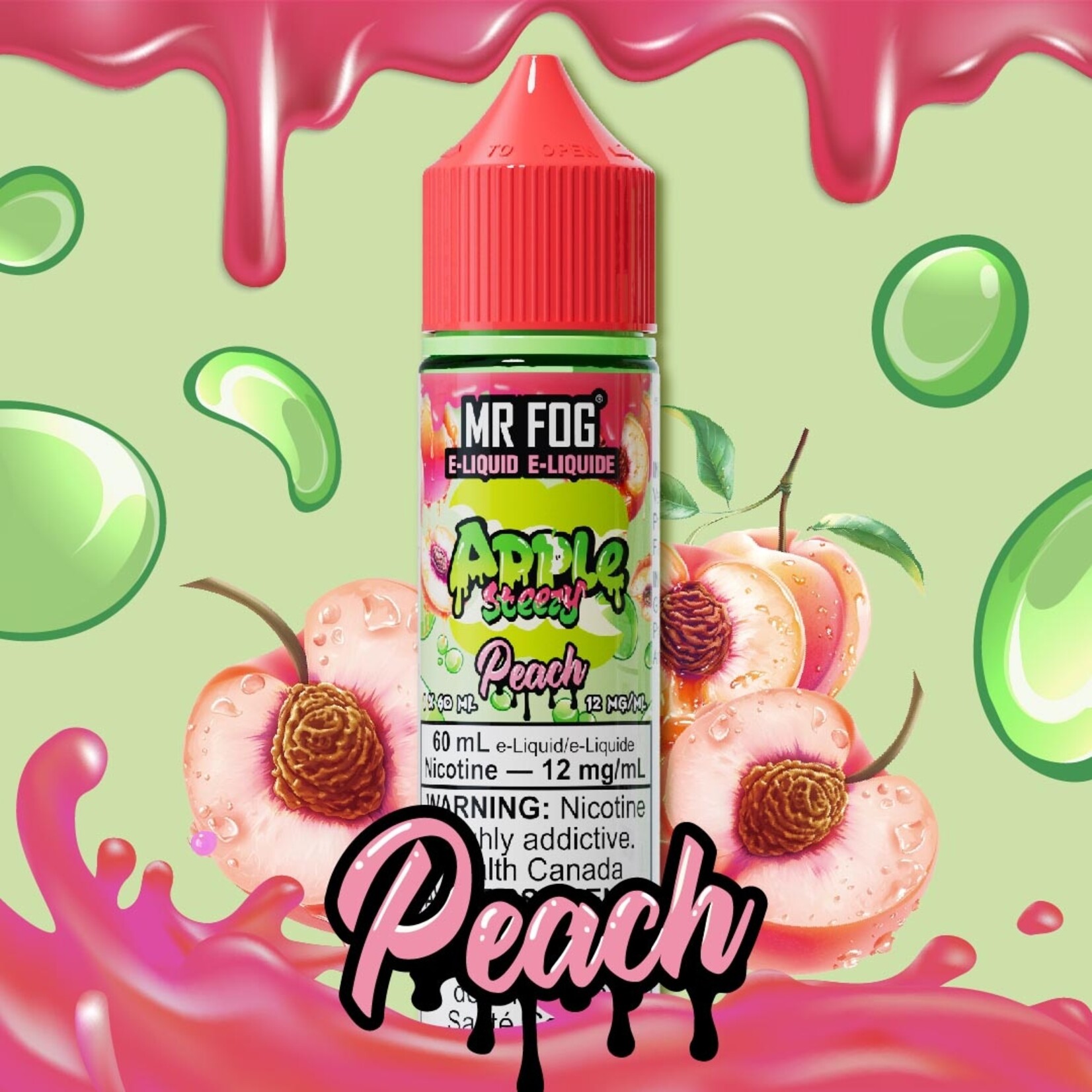 MR FOG MFEAS05 - MR FOG Apple Steezy E-Liquid Peach 60ML Freebase