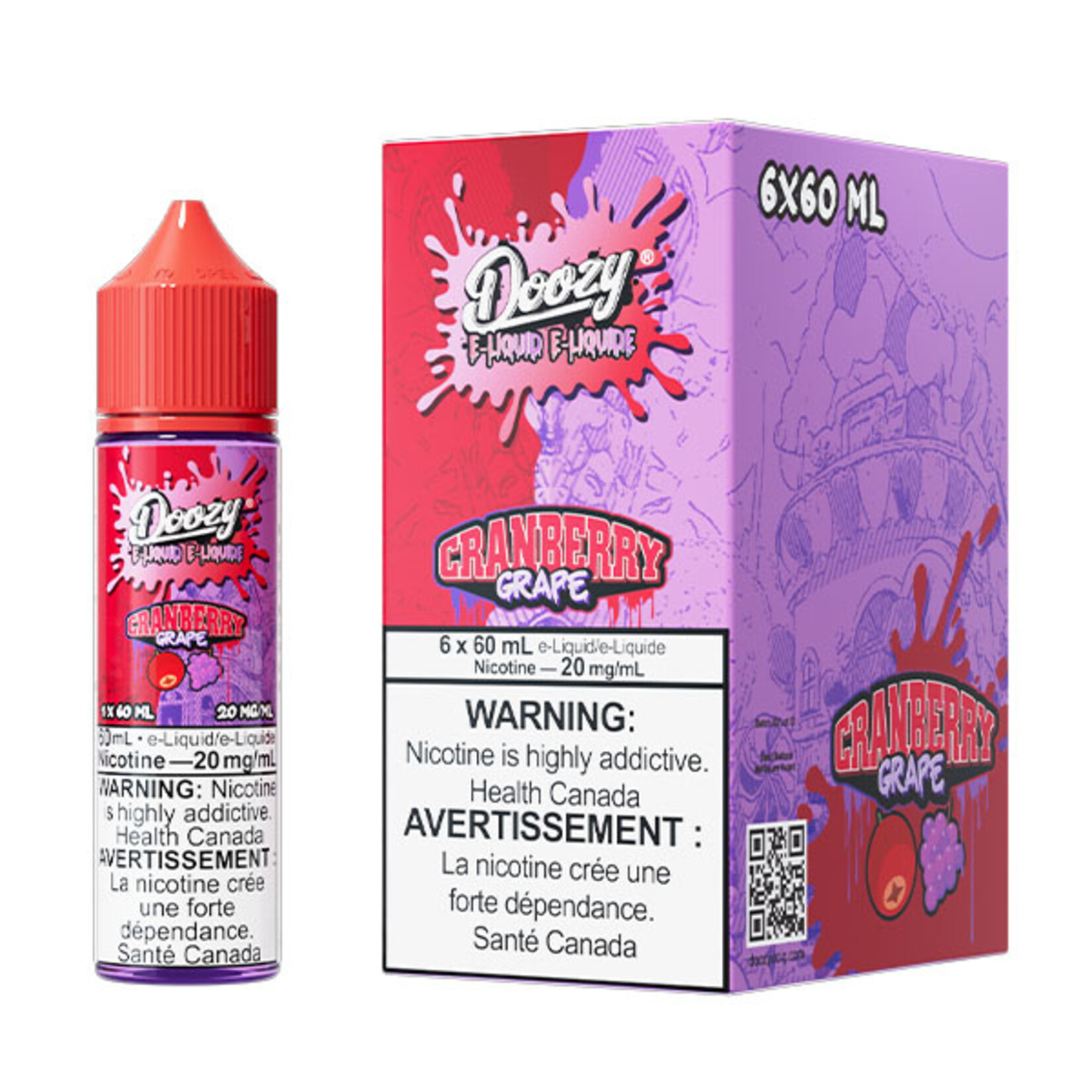 DOOZY DZE04 - DOOZY Cranberry Grape E-liquid 60ml Salt