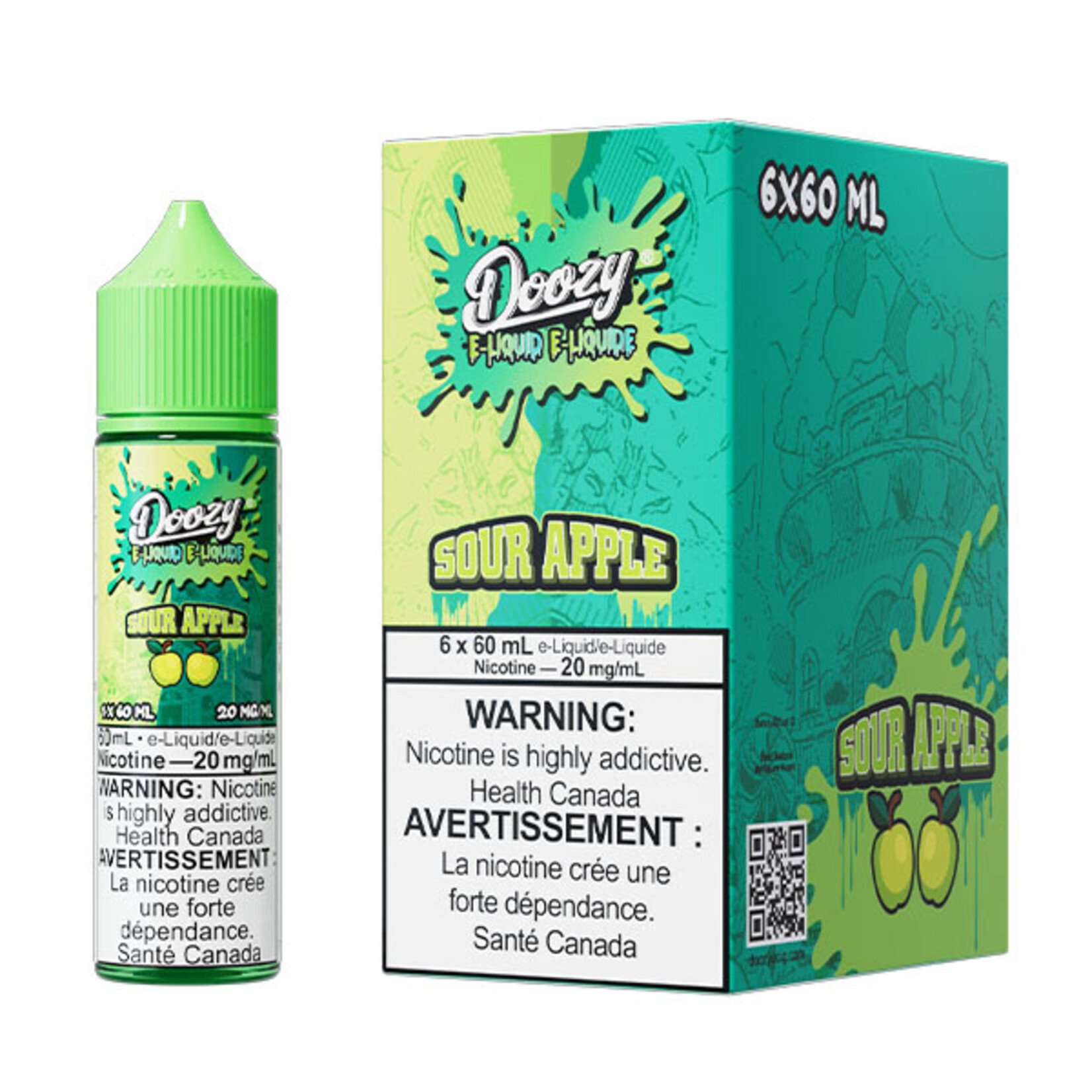 DOOZY DZE07 - DOOZY Sour Apple E-liquid 60ml Salt