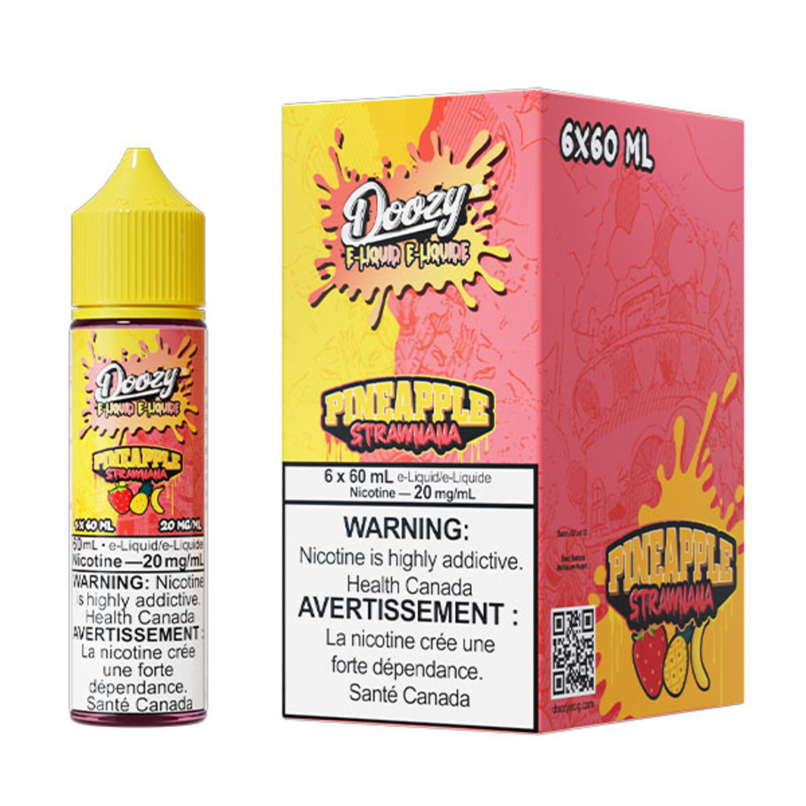 DOOZY DZE08 - DOOZY Pineapple Strawnana E-liquid 60ml Salt