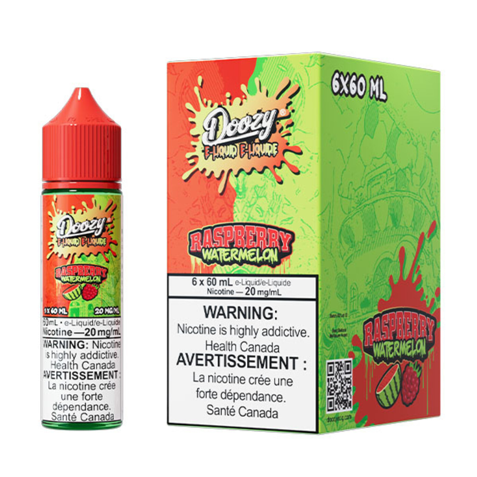 DOOZY DZE12 - DOOZY Raspberry Watermelon E-liquid 60ml Salt