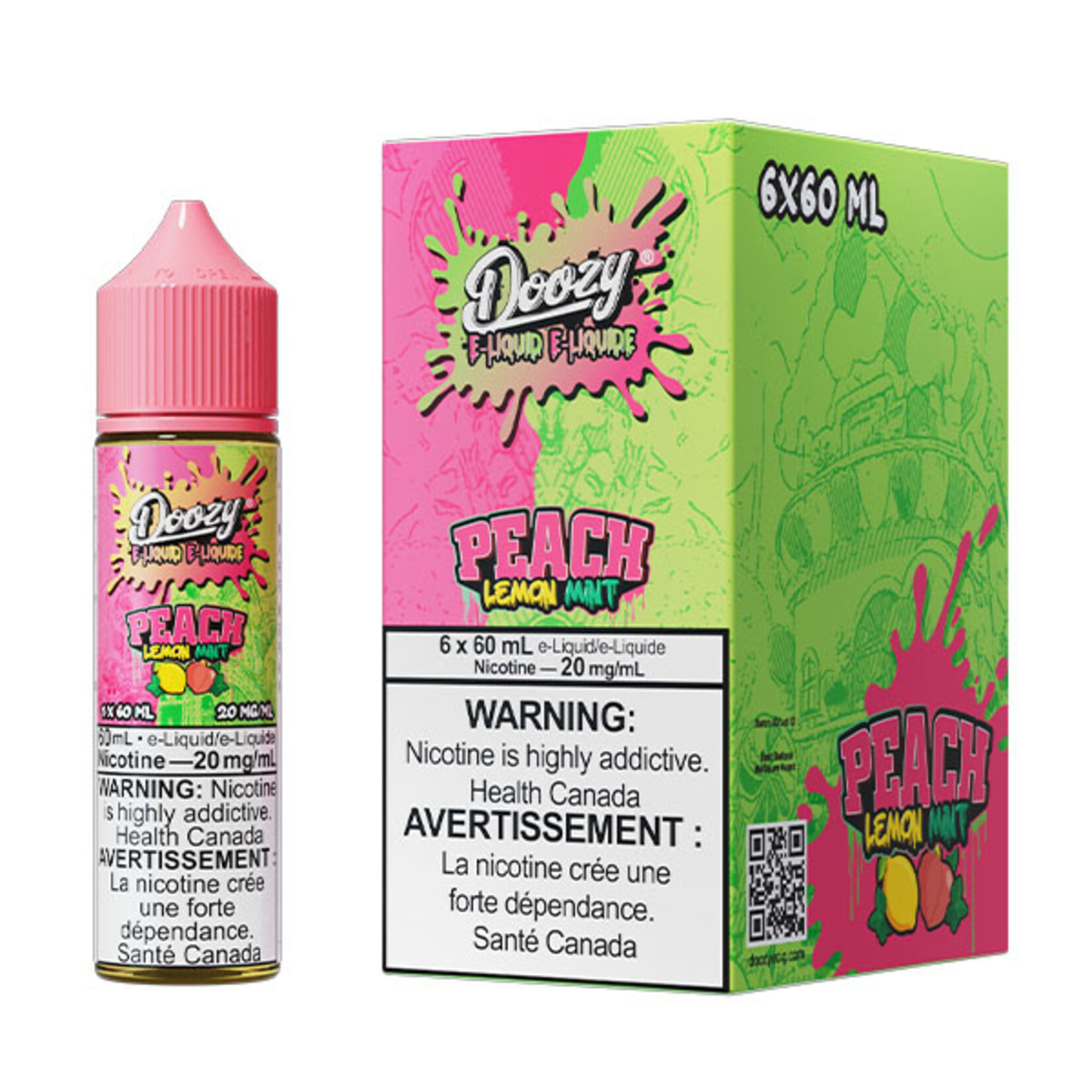 DOOZY DZE14 - DOOZY Peach Lemon Mint E-liquid 60ml Salt