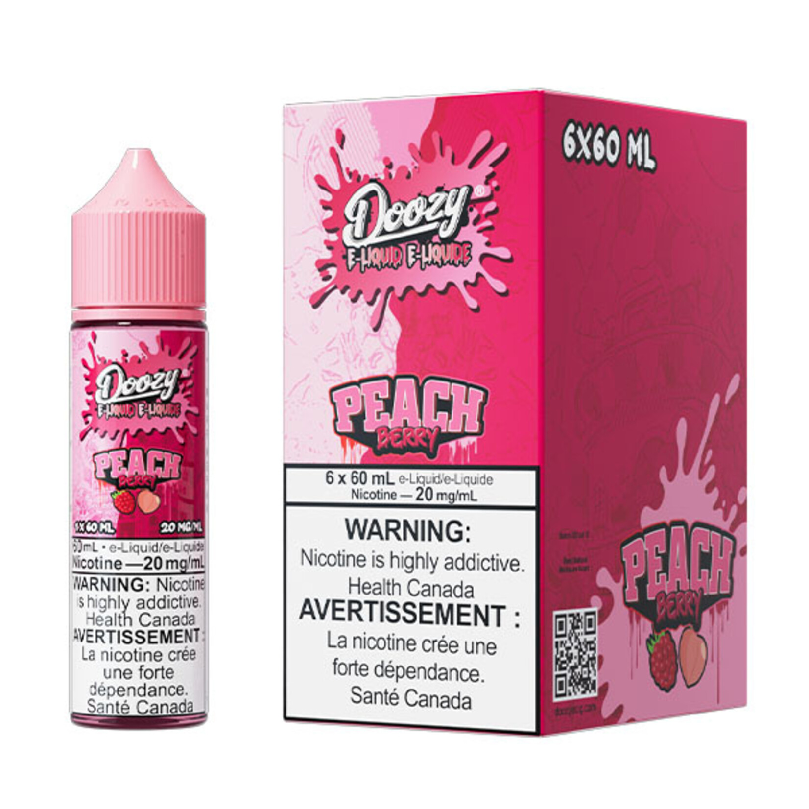 DOOZY DZE15 - DOOZY Peach Berry E-liquid 60ml Salt