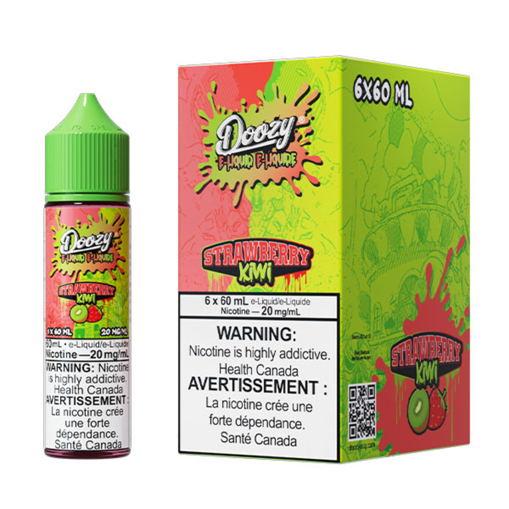 DOOZY DZE23 - DOOZY Strawberry Kiwi E-liquid 60ml Salt