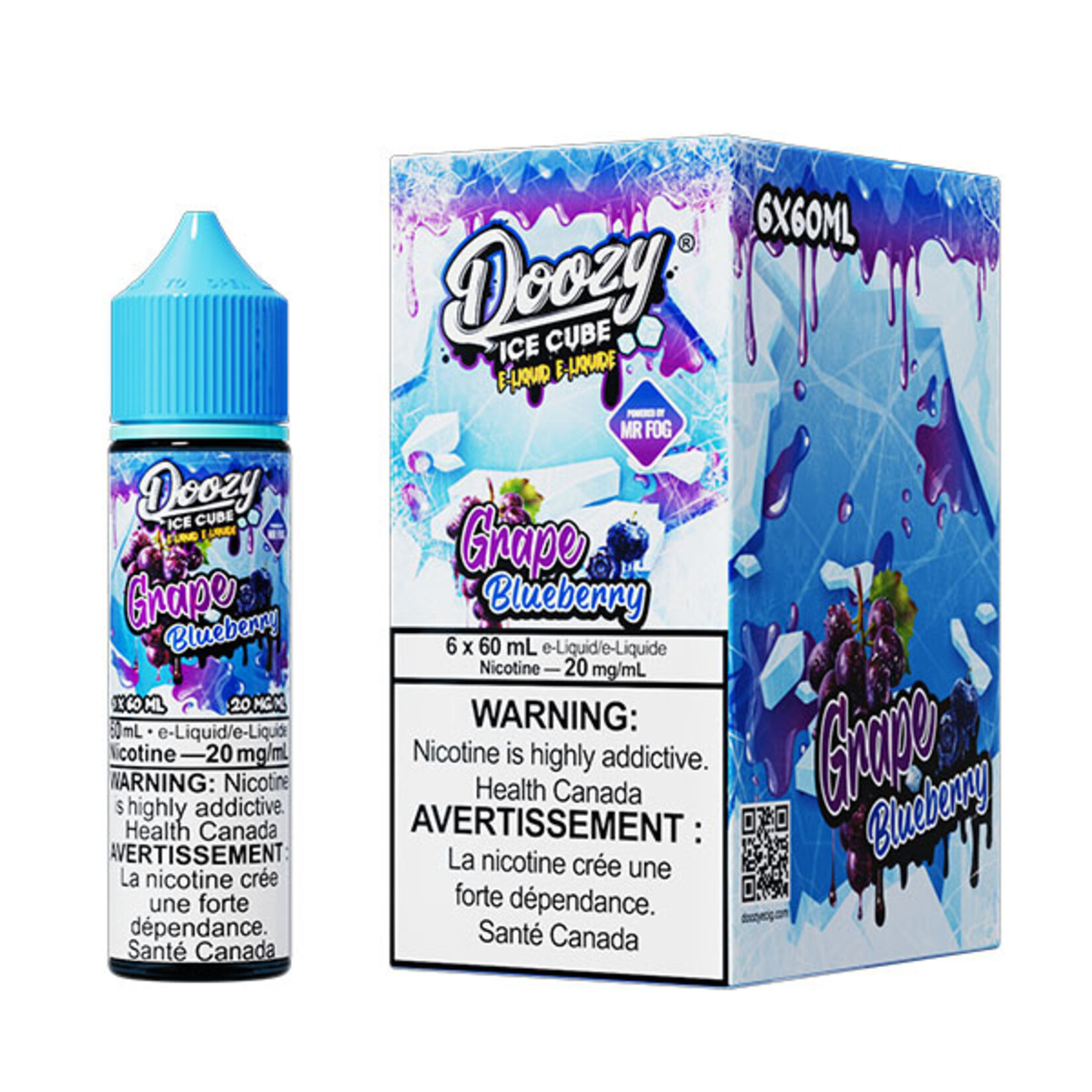 DOOZY DZEI05 - DOOZY ICE CUBE Grape Blueberry E-LIQUID 60ml Salt