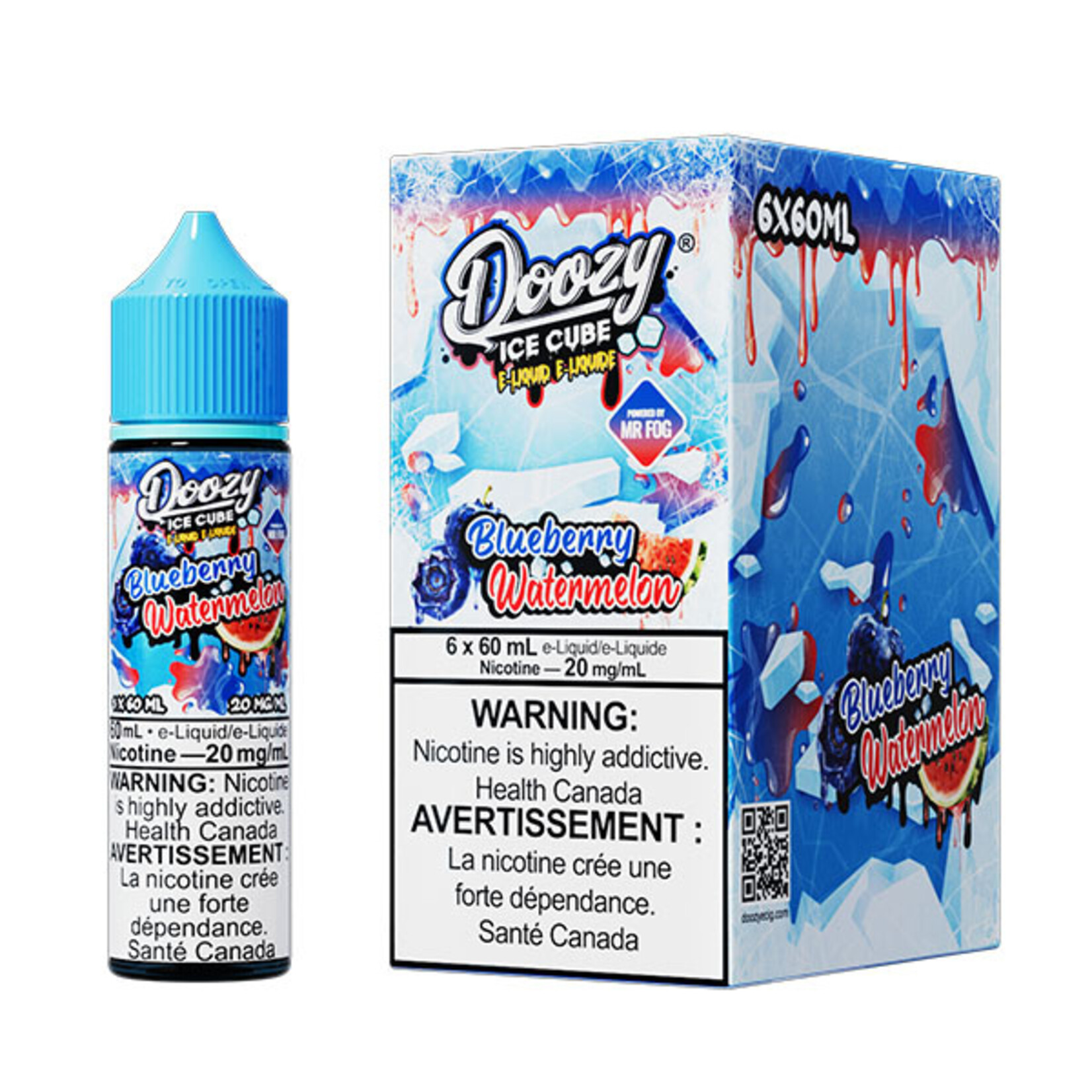 DOOZY DZEI07 - DOOZY ICE CUBE Blueberry Watermelon E-LIQUID 60ml Salt