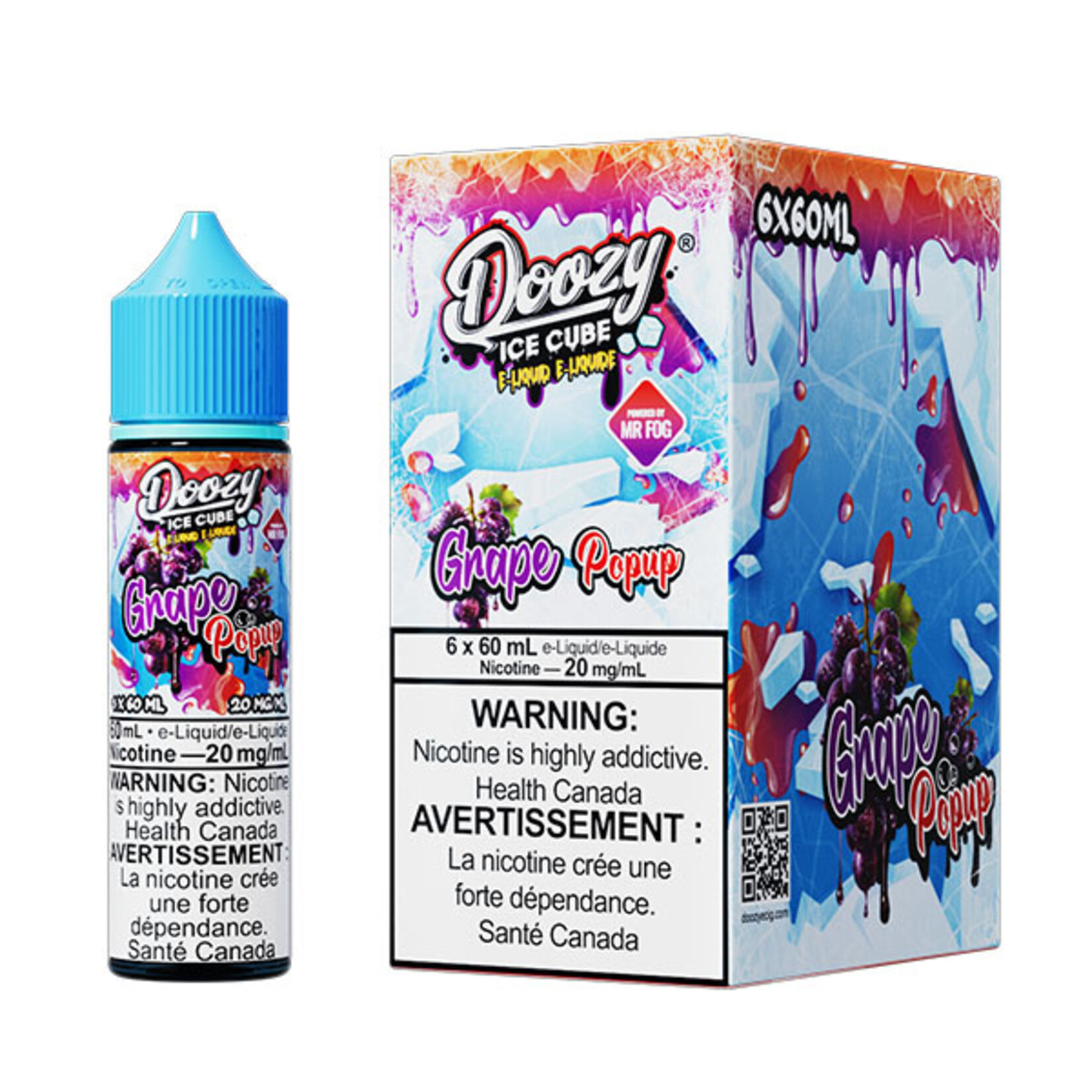 DOOZY DZEI08 - DOOZY ICE CUBE Grape Popup E-LIQUID 60ml Salt