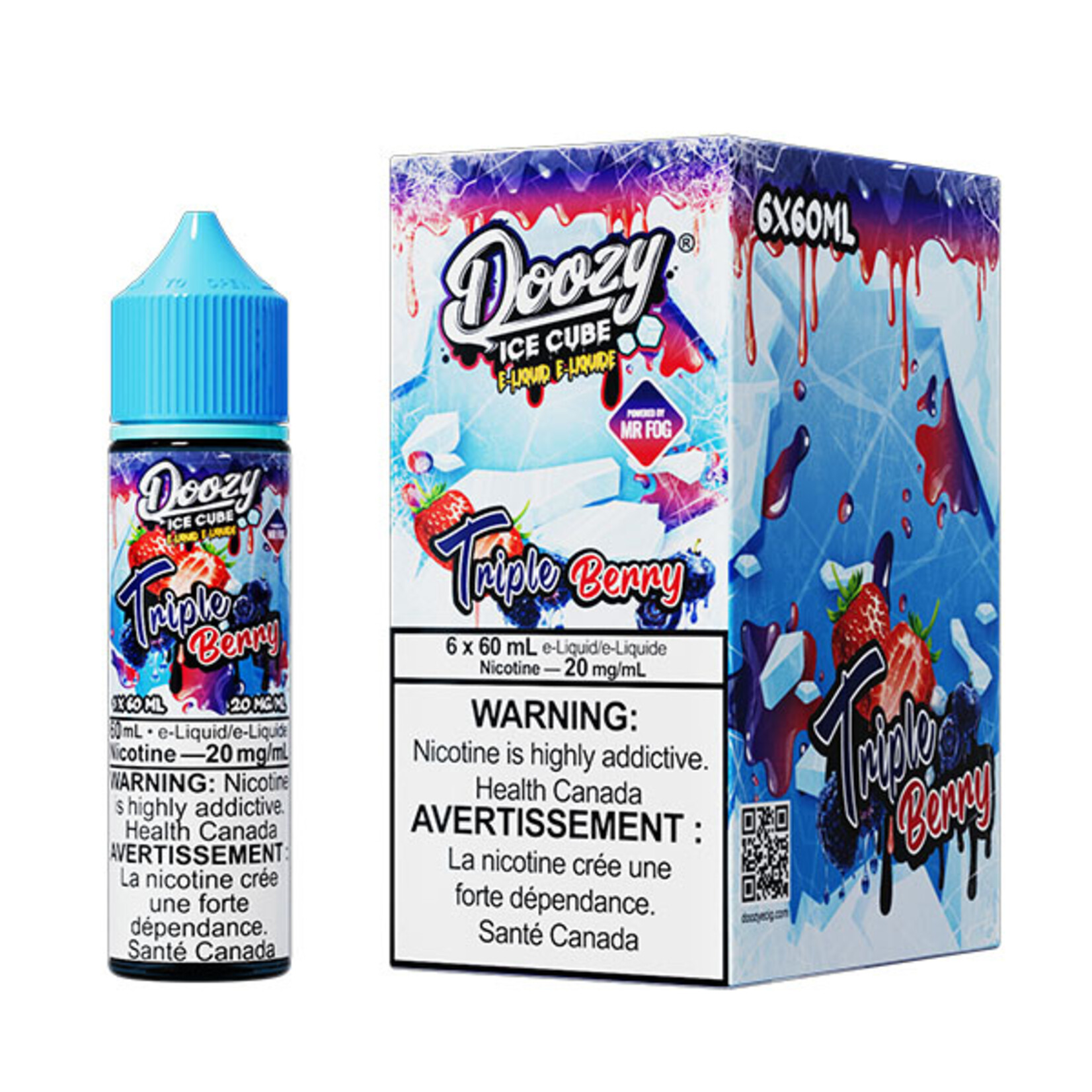 DOOZY DZEI10 - DOOZY ICE CUBE Triple Berry E-LIQUID 60ml Salt