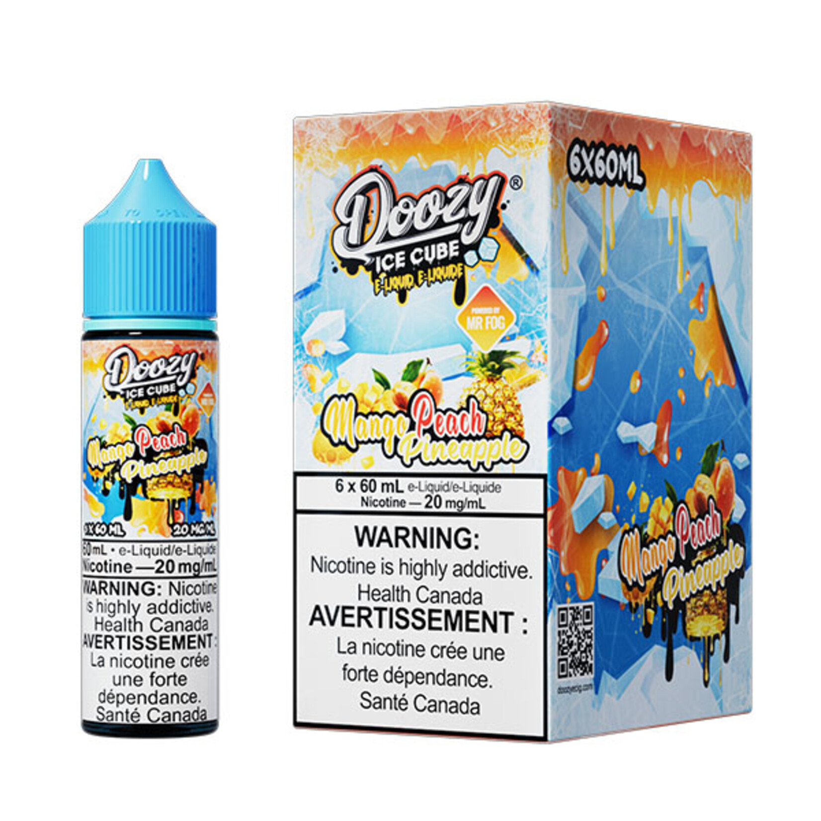 DOOZY DZEI13 - DOOZY ICE CUBE Mango Peach Pineapple E-LIQUID 60ml Salt